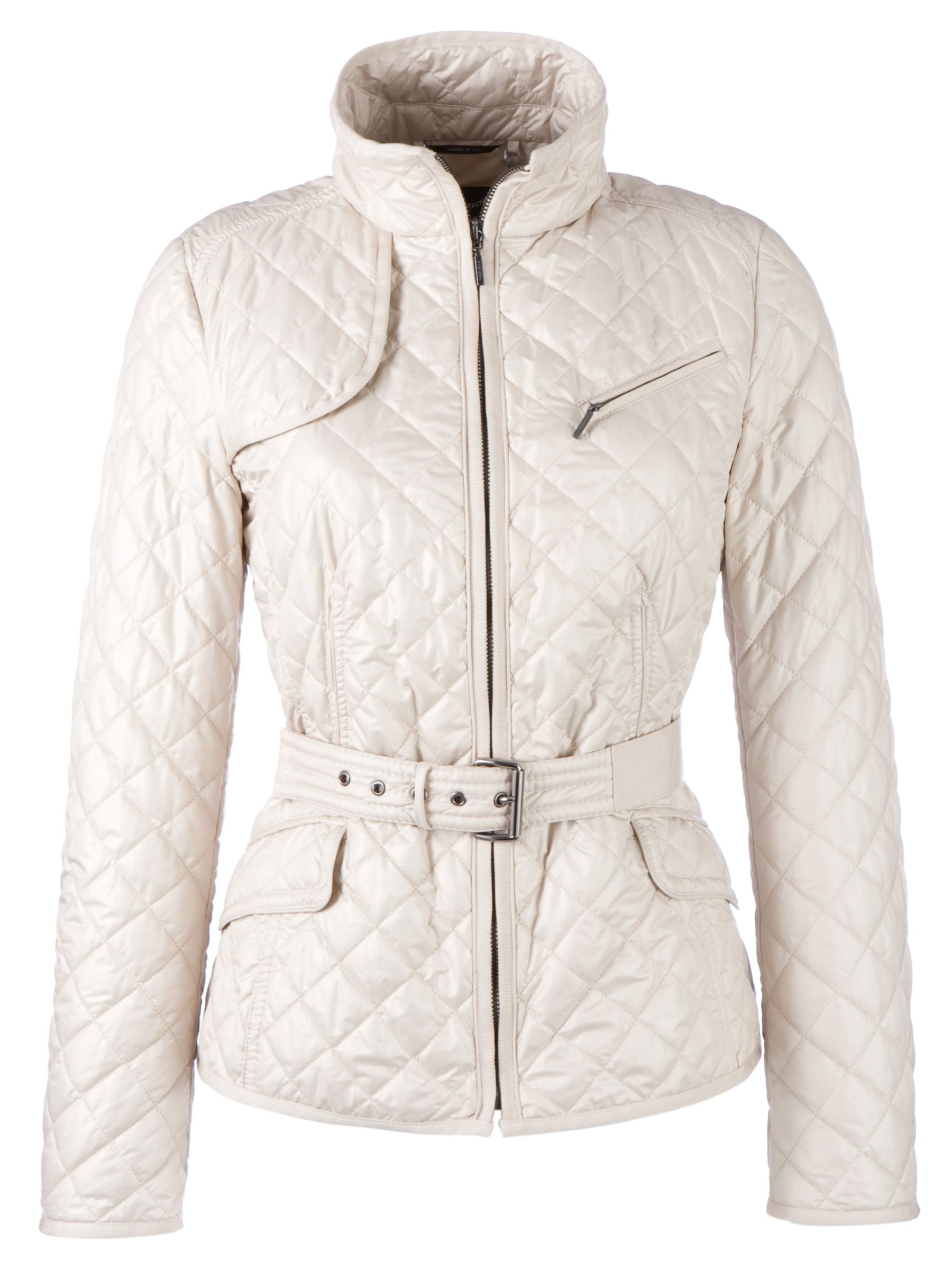 Weekend by MaxMara Short Quilted Jacket, Natural, 10 at John Lewis