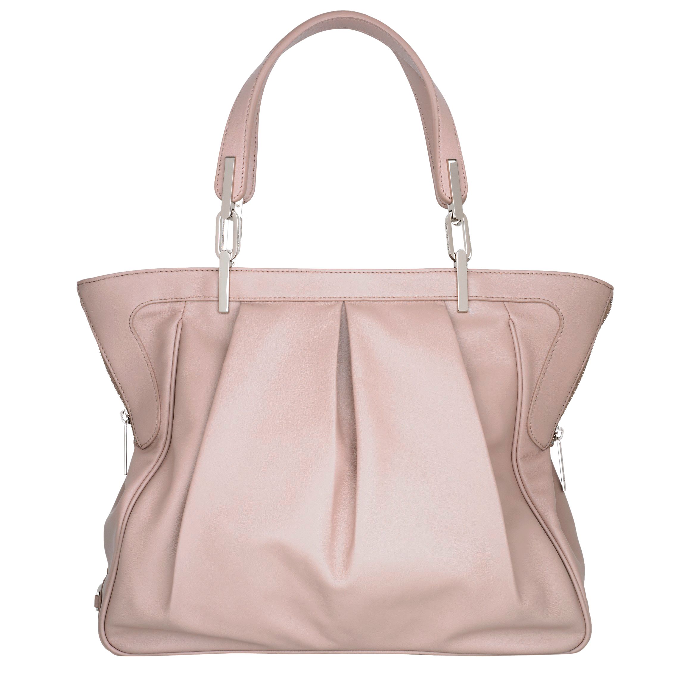 L.K. Bennett Gaynor Nappa Shoulder Bag, Powder at JohnLewis