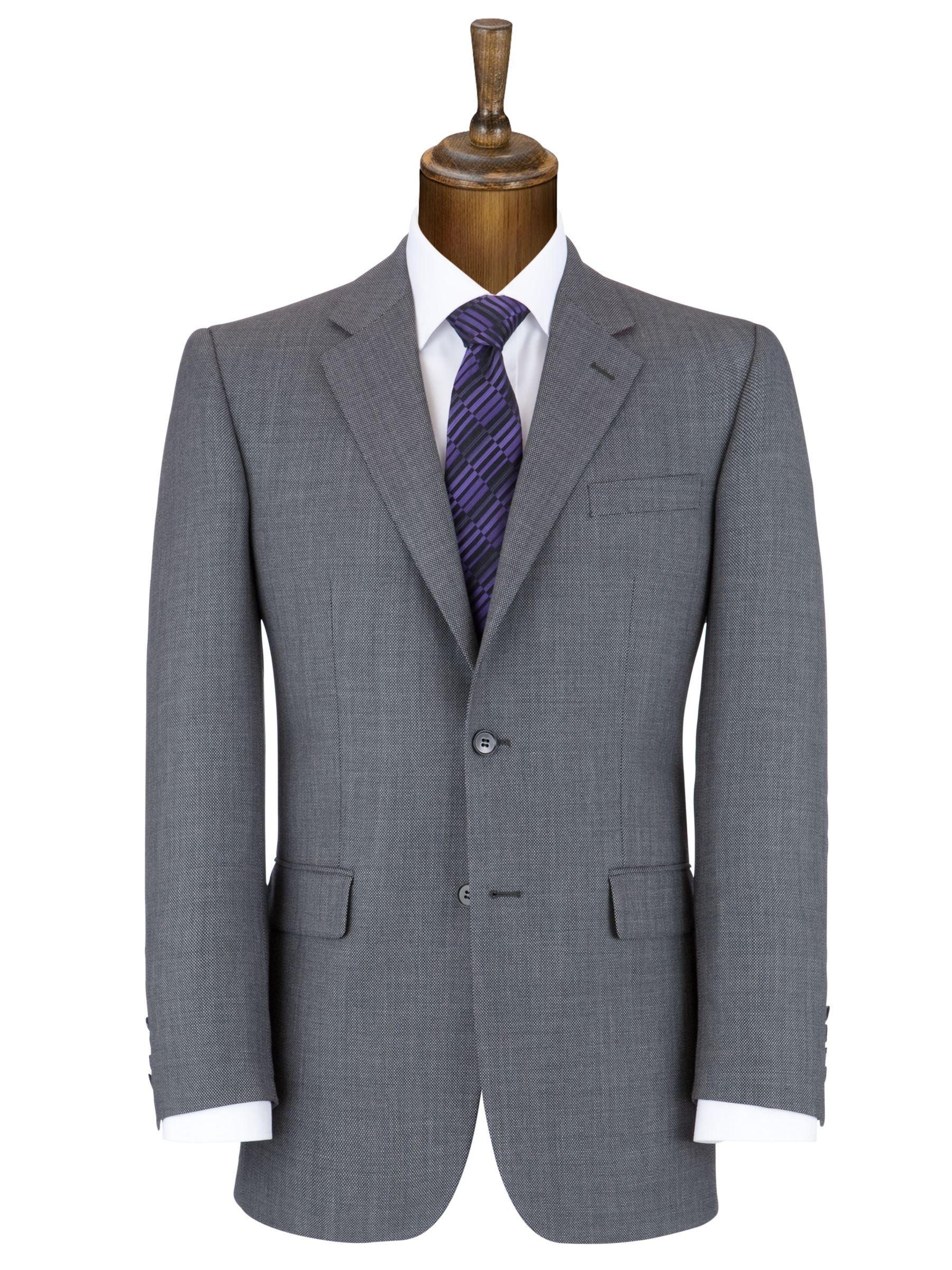 John Lewis Men Gordon Birdseye Suit Jacket, Light grey at John Lewis