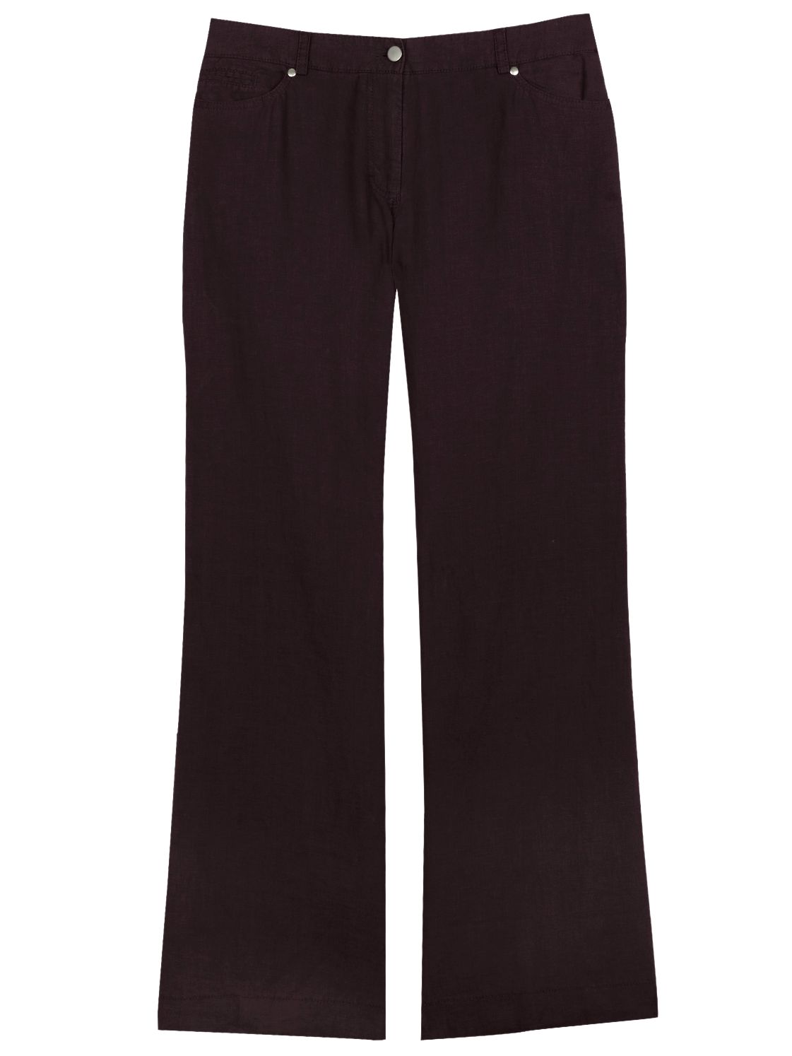 Kew Linen Wide Leg Jeans, Aubergine