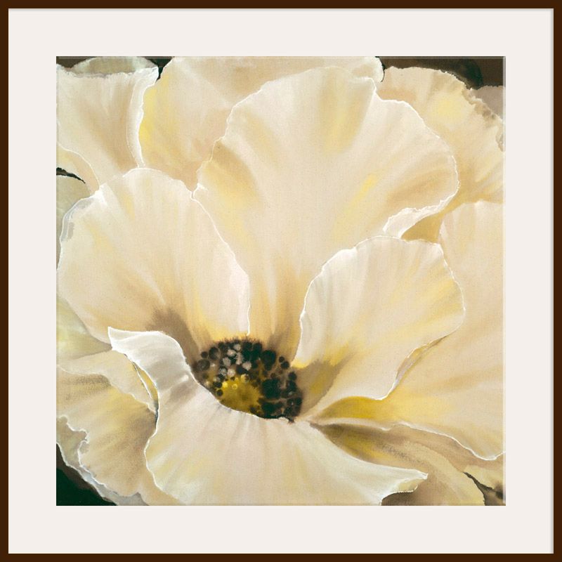 Cream Study 1, Dark Frame, 110 x 110cm at John Lewis