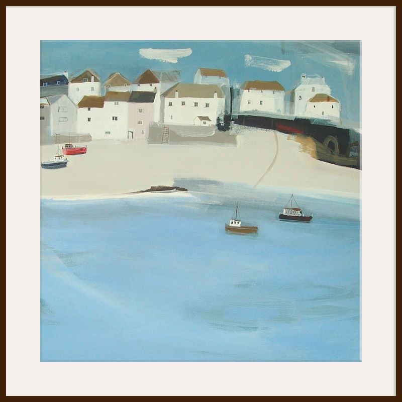 Red Boat, Dark Frame, 110 x 110cm at John Lewis