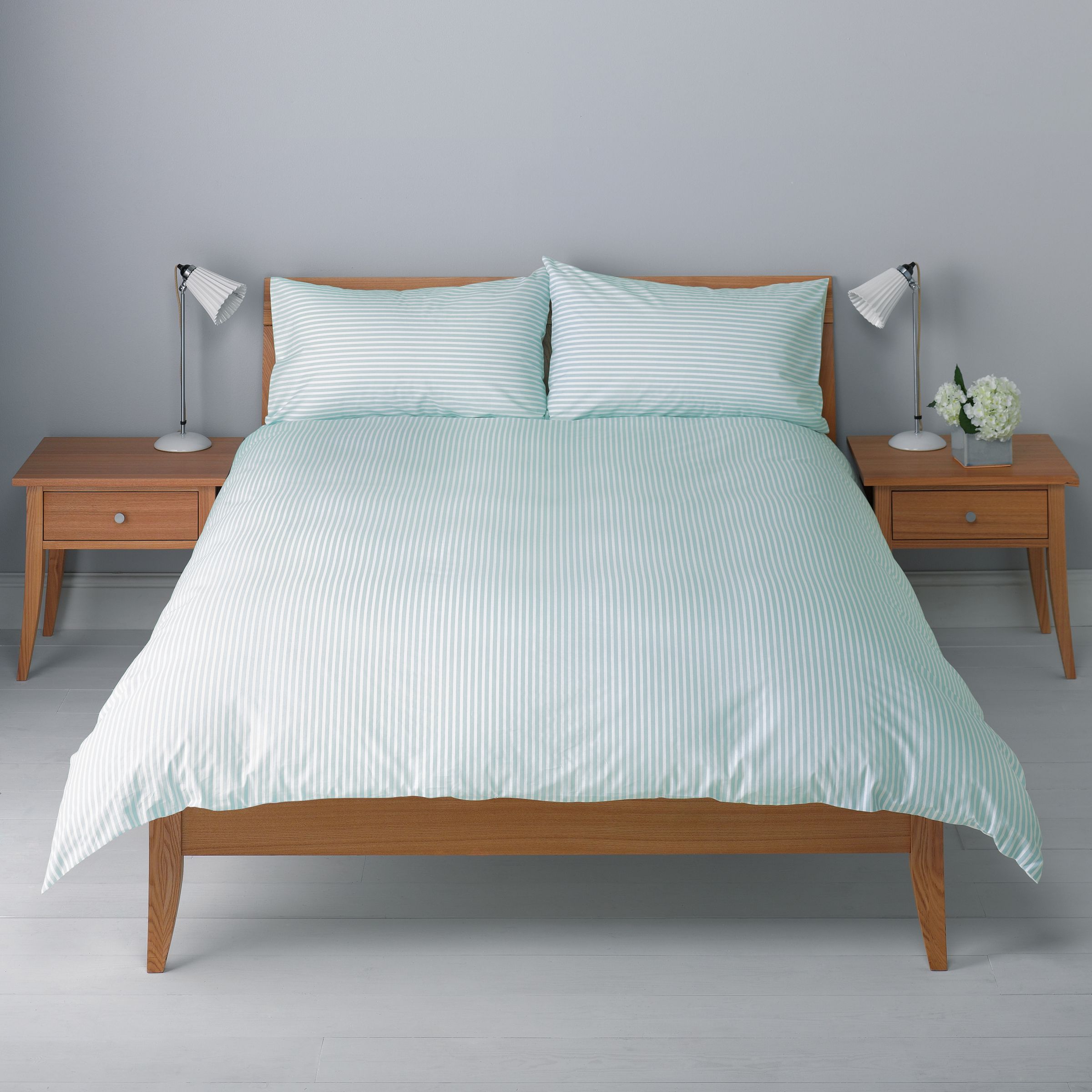 John Lewis Fresh Stripe Duvet Cover Sets, Blue /