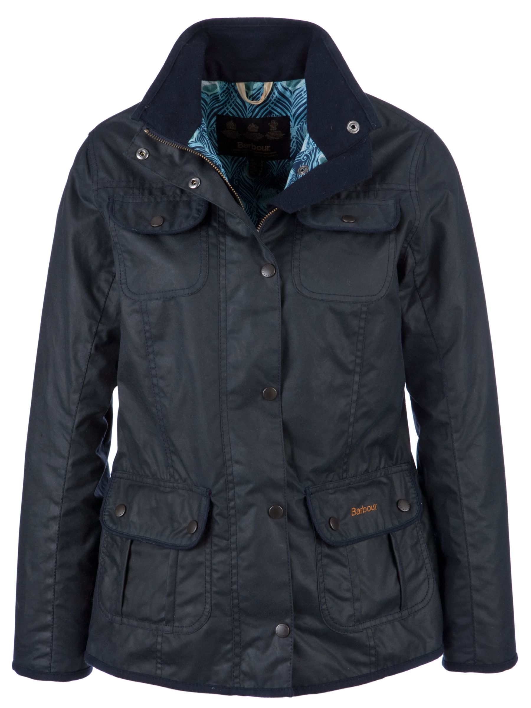 Barbour Kate Medium Weight Jacket, Blue at John Lewis