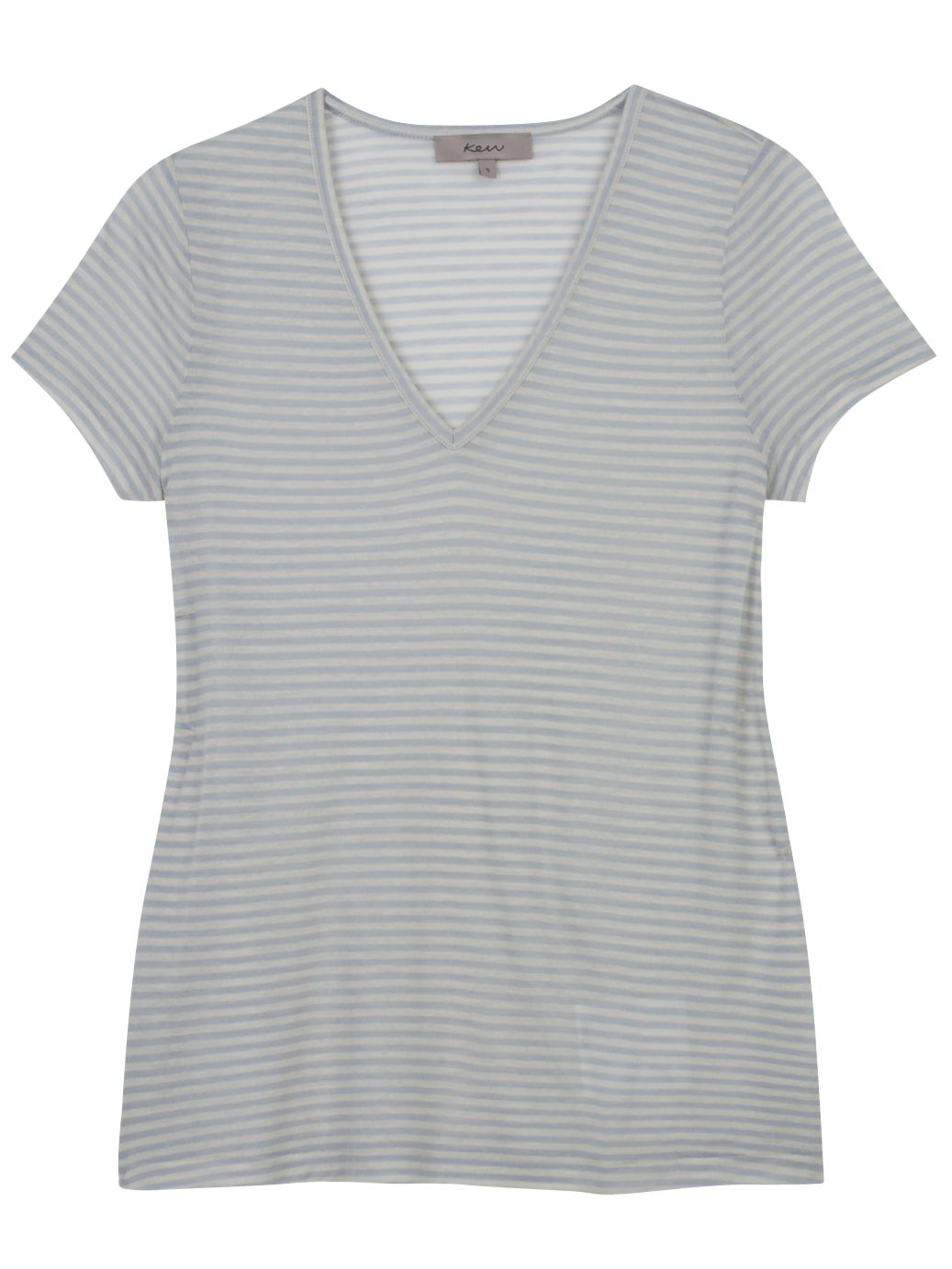 Kew at John Lewis Stripe V-Neck Swing T-Shirt,