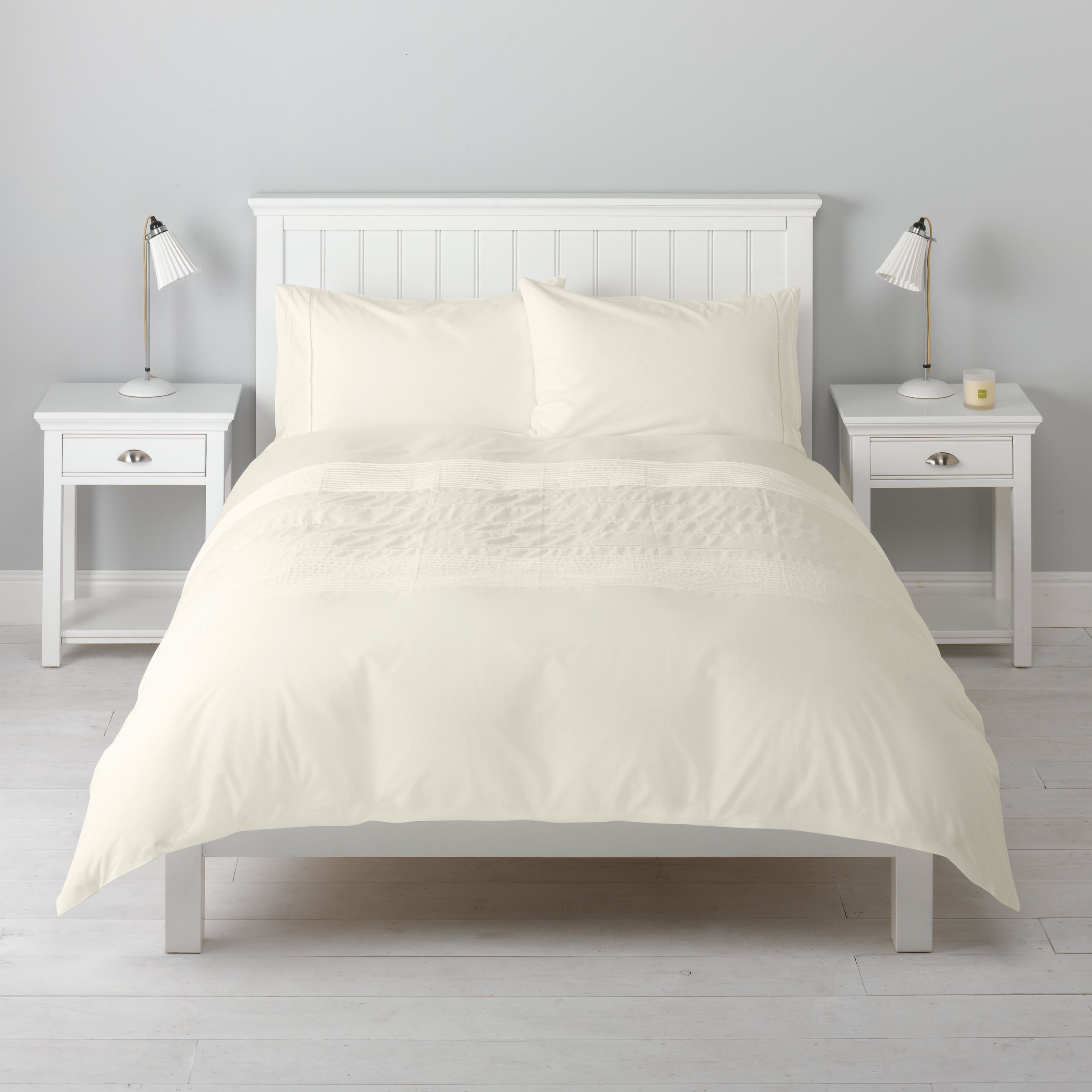 John Lewis Ladderstitch Duvet Covers, Cream