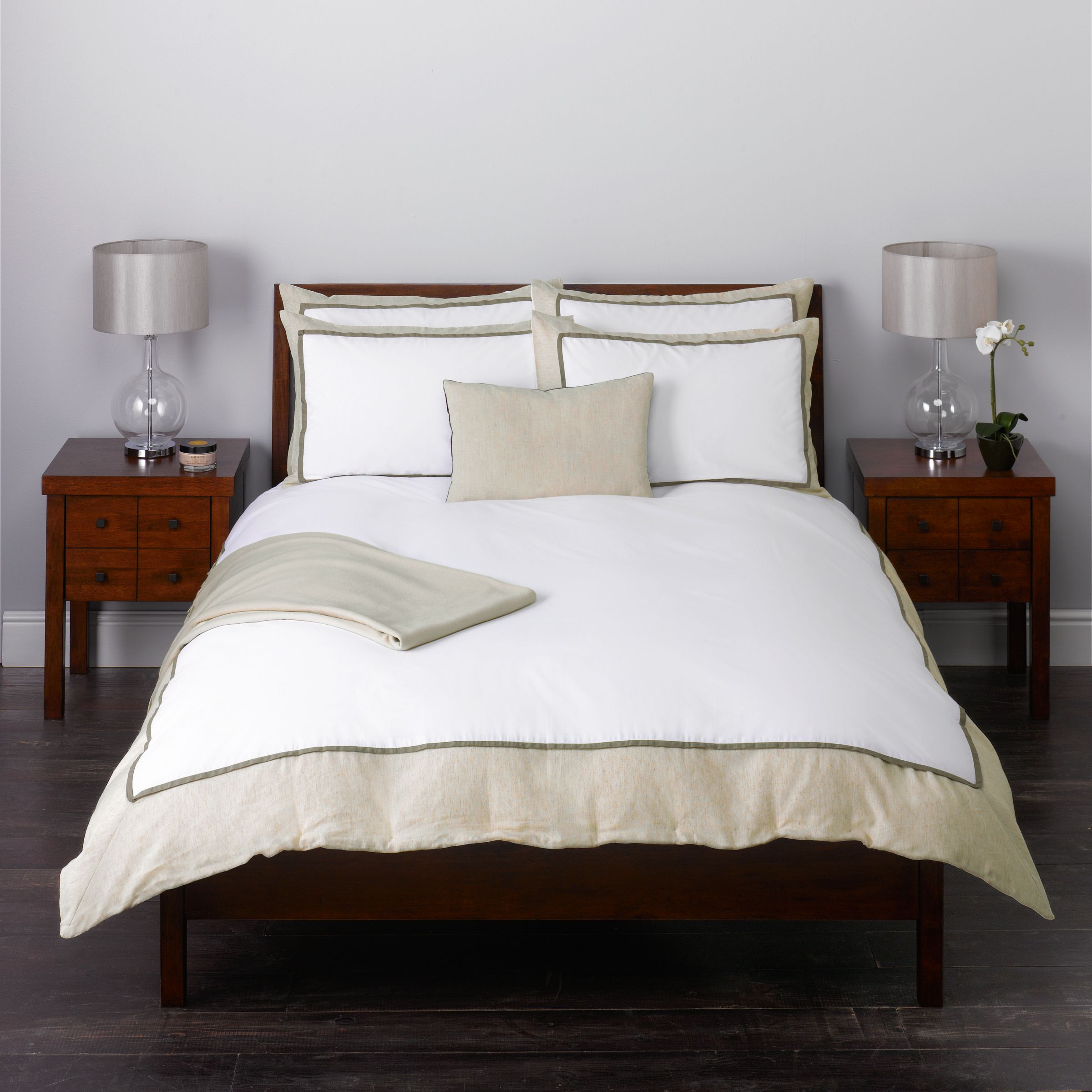 John Lewis Natural Border Duvet Covers