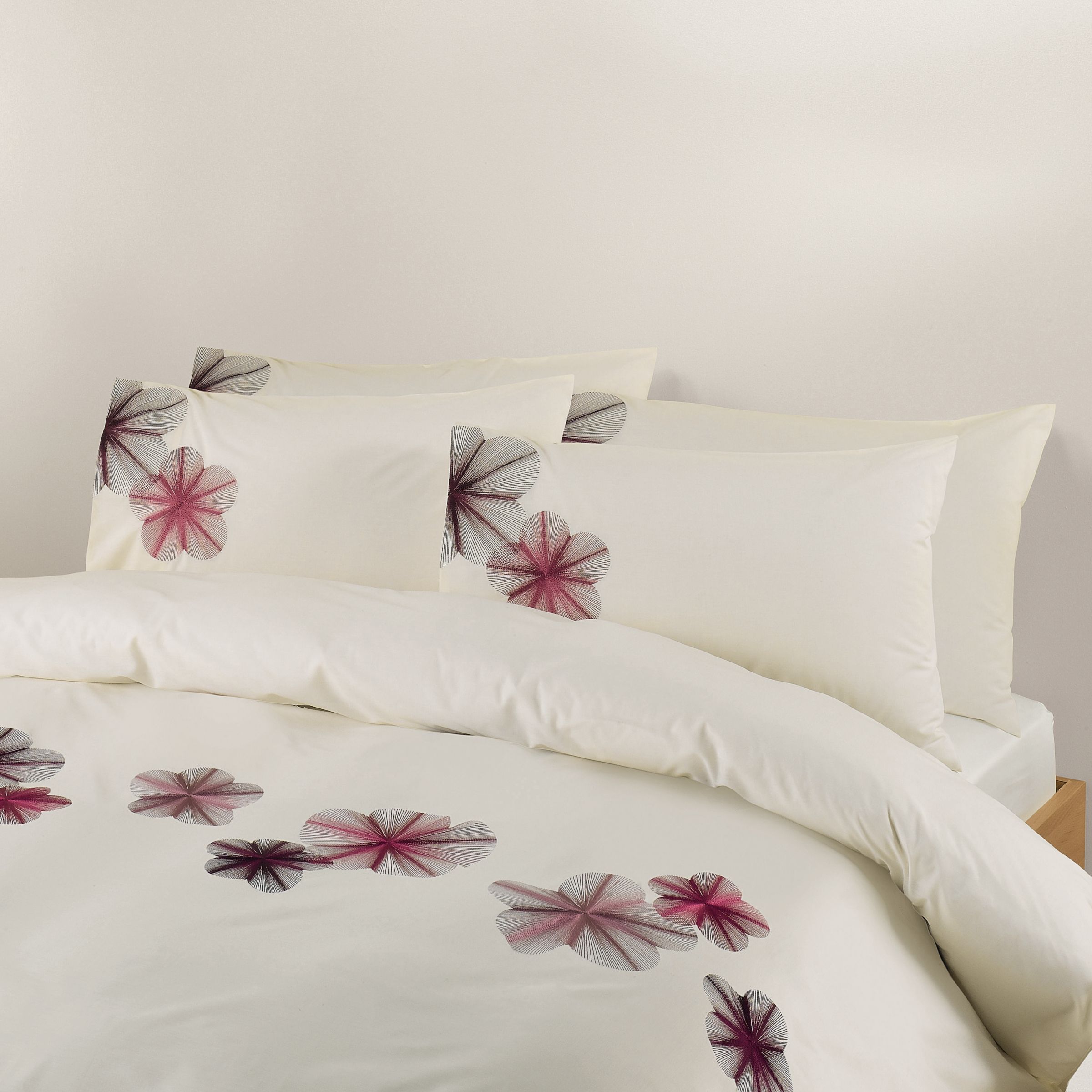 John Lewis Spirograph Flowers Duvet Covers, Pearl