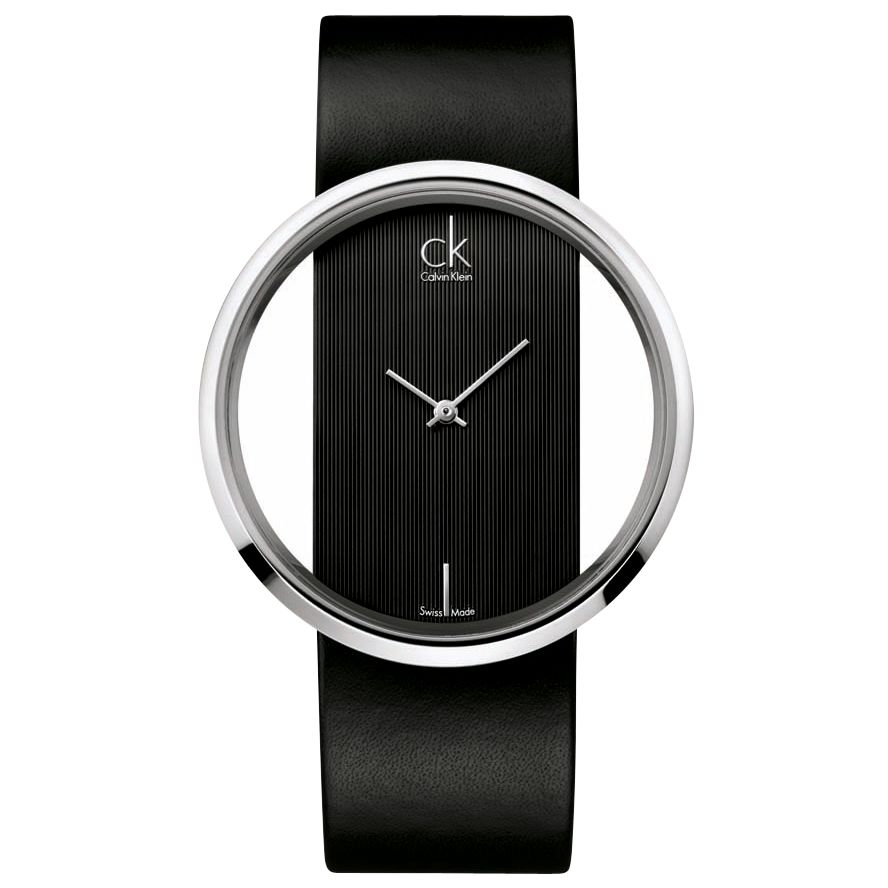 CK Calvin Klein K9423101 Women's Glam Strap Watch, Black at John Lewis