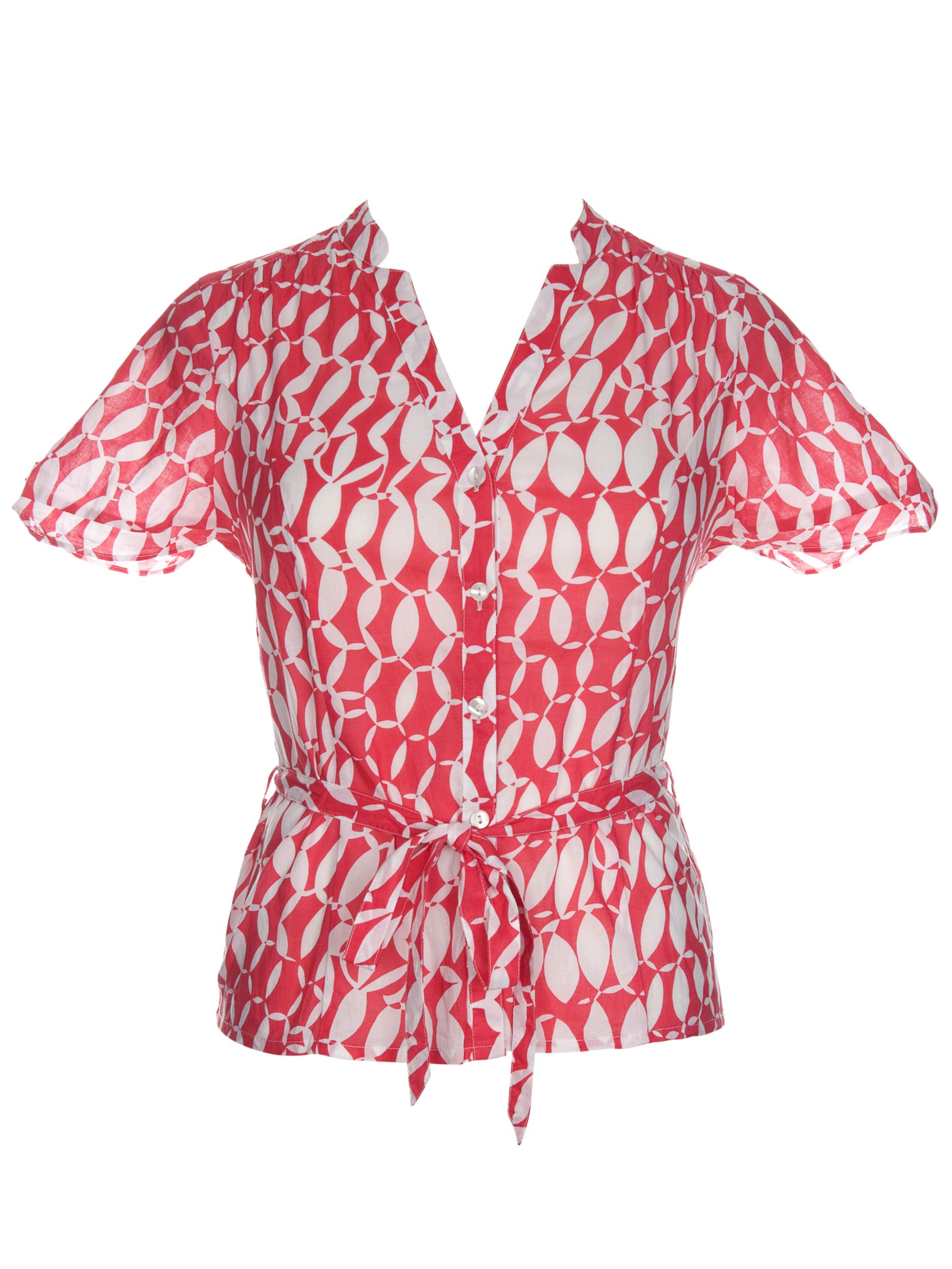 Kaliko Leaf Crinkle Blouse, Pink