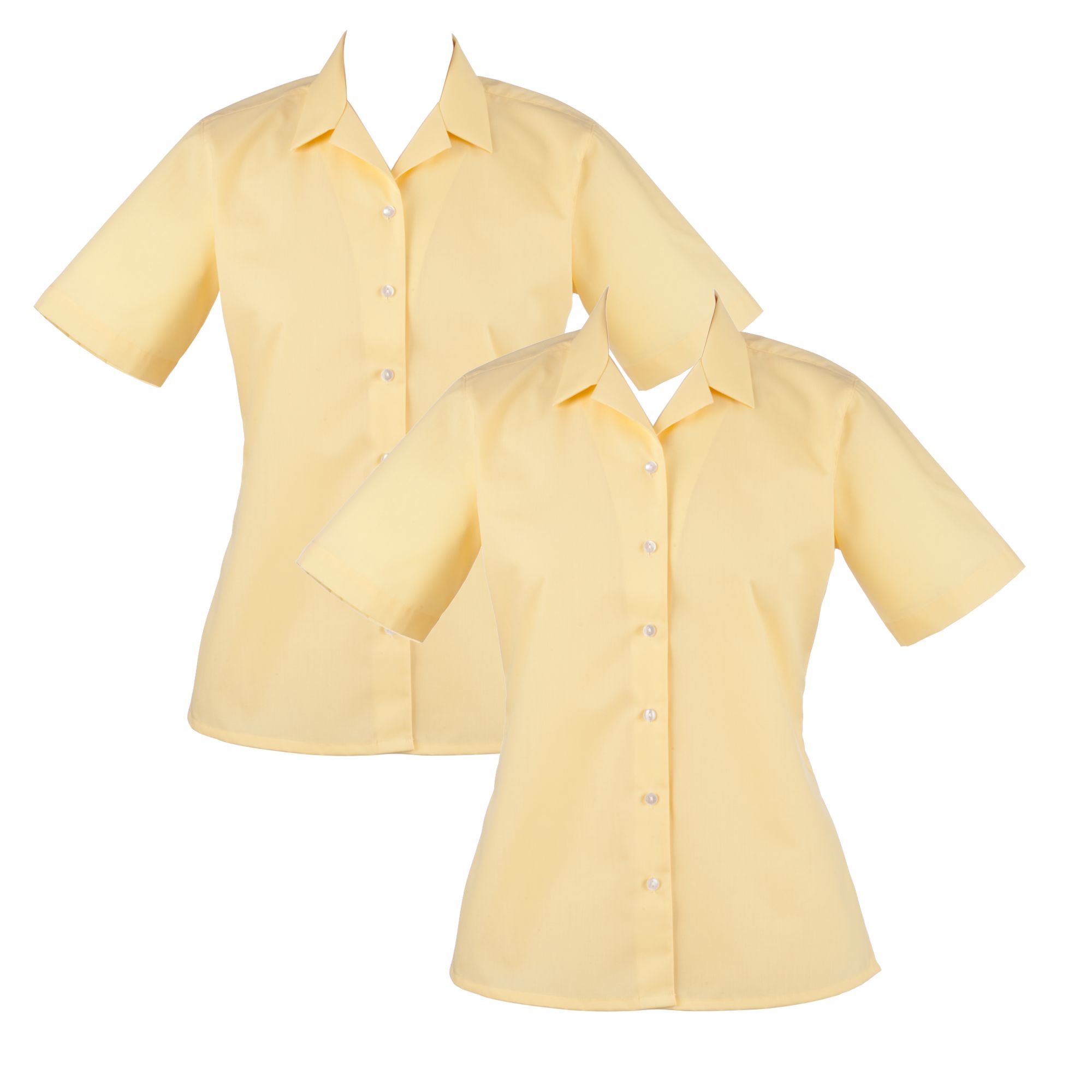 School Girls Open Neck Short Sleeve Blouse,