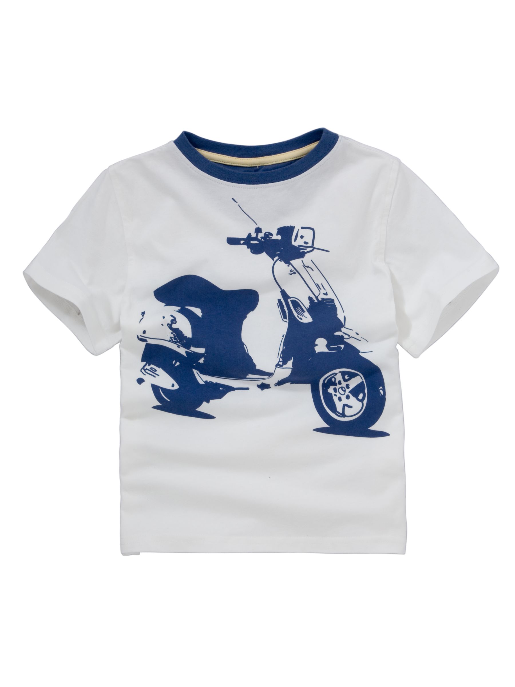 John Lewis Boy Scooter T-Shirt, White