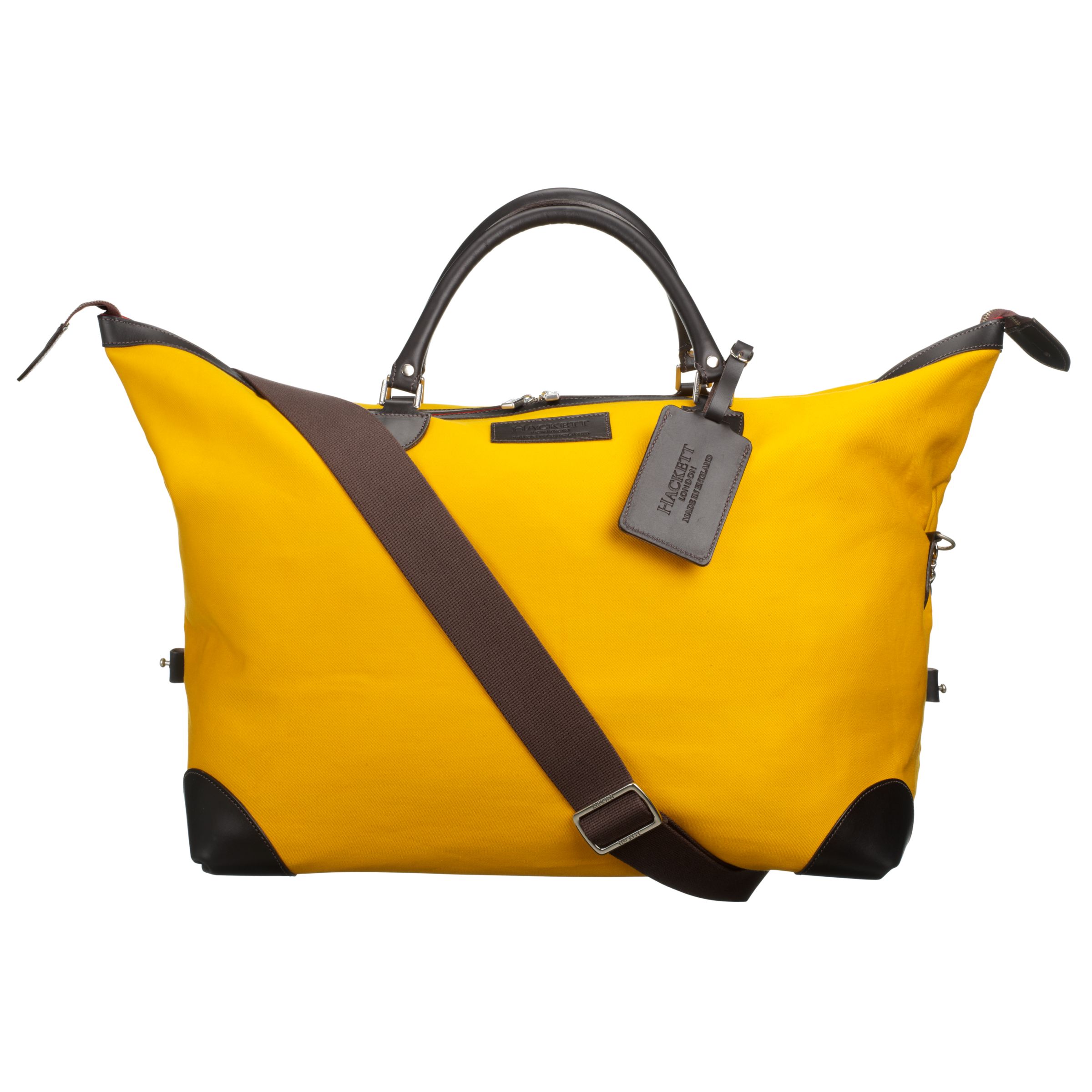 Hackett London British Traveller Holdall, Yellow, One size at John Lewis