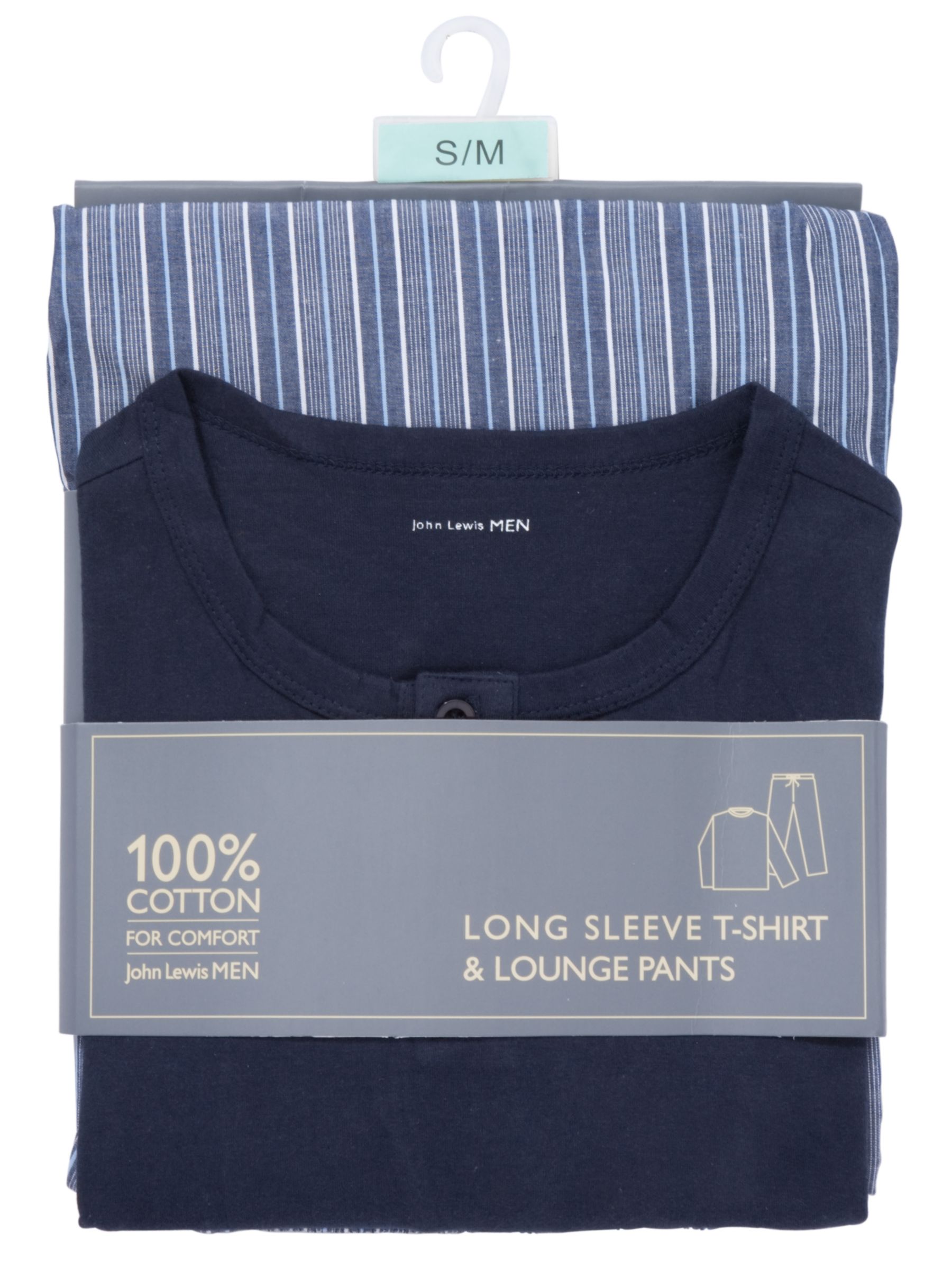 John Lewis Men Grandad T-Shirt and Lounge Pants,