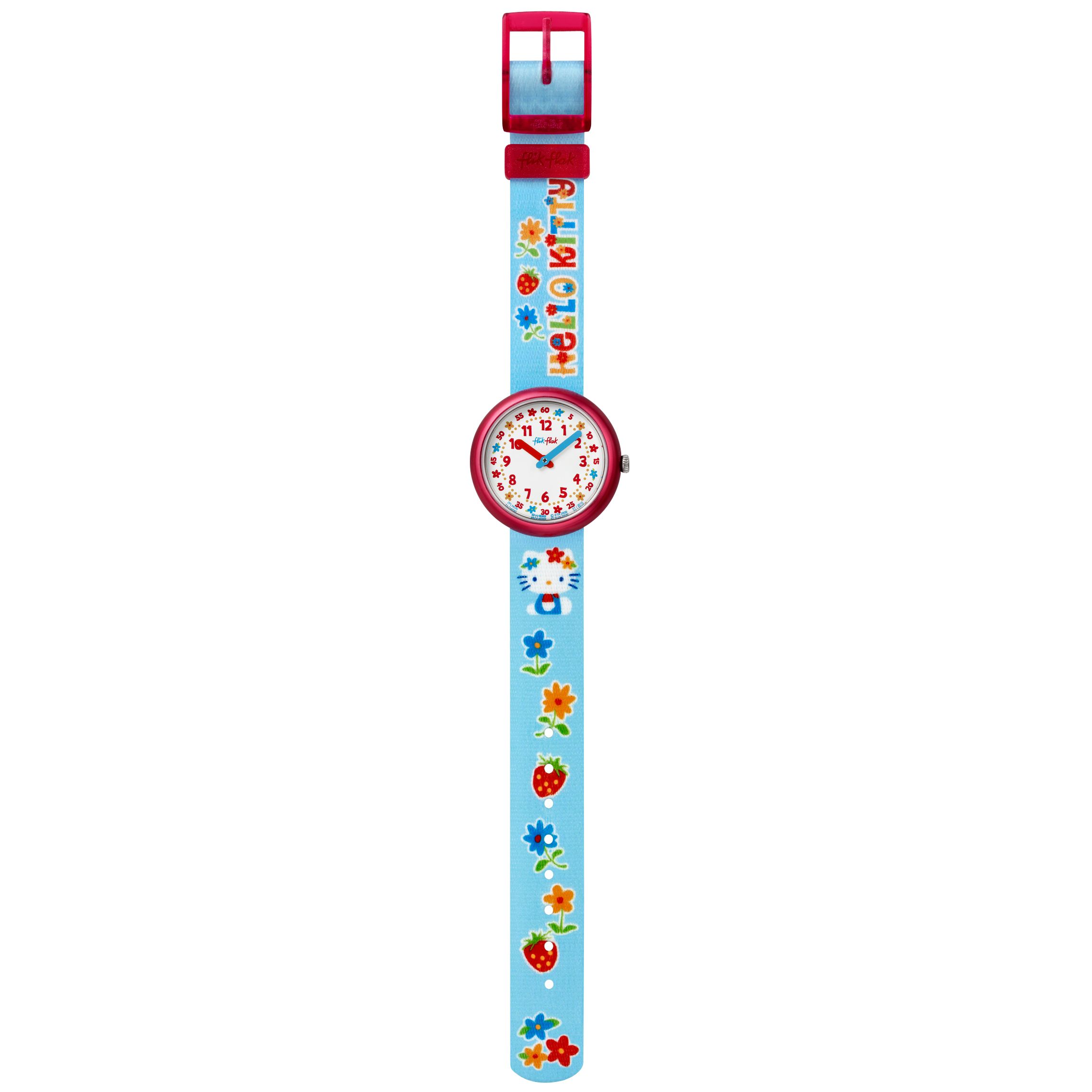 Hello Kitty Girls Fabric Strap Watch, Blue