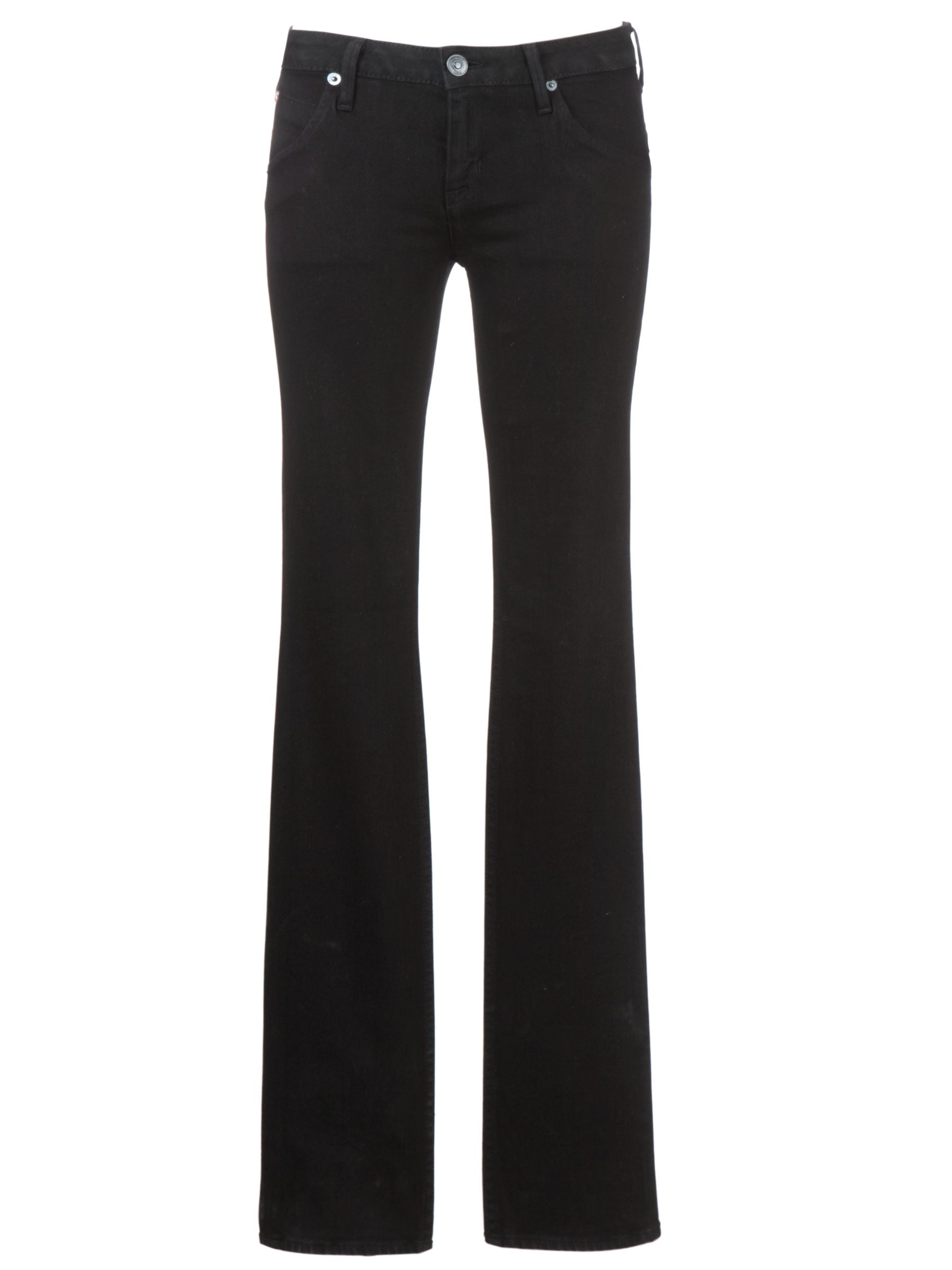 Hudson W429 Maria Mid-Rise Straight Leg Jeans, Black ice at John Lewis