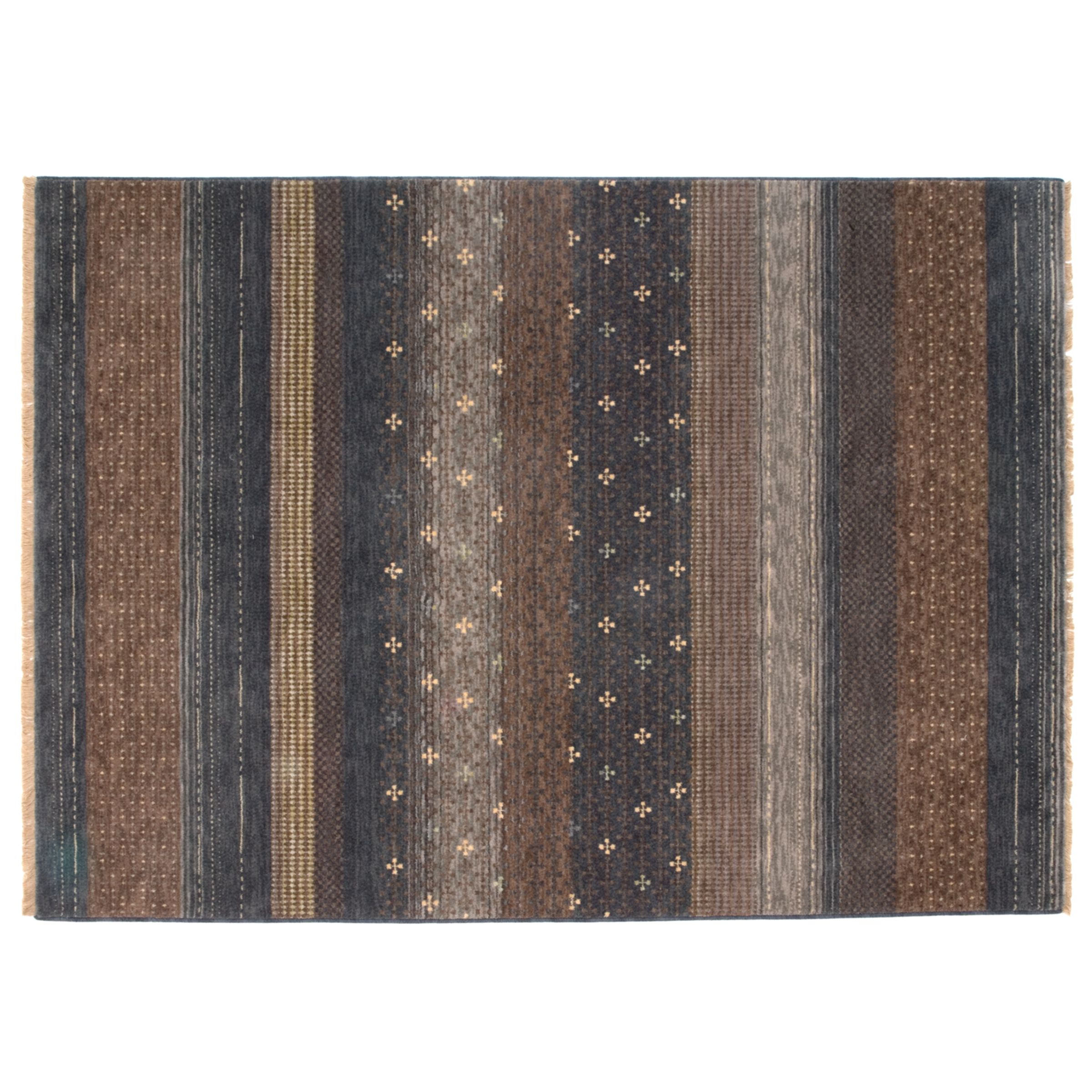 Kabi Goby Stripe Rug, Grey, L235 x W170cm at John Lewis