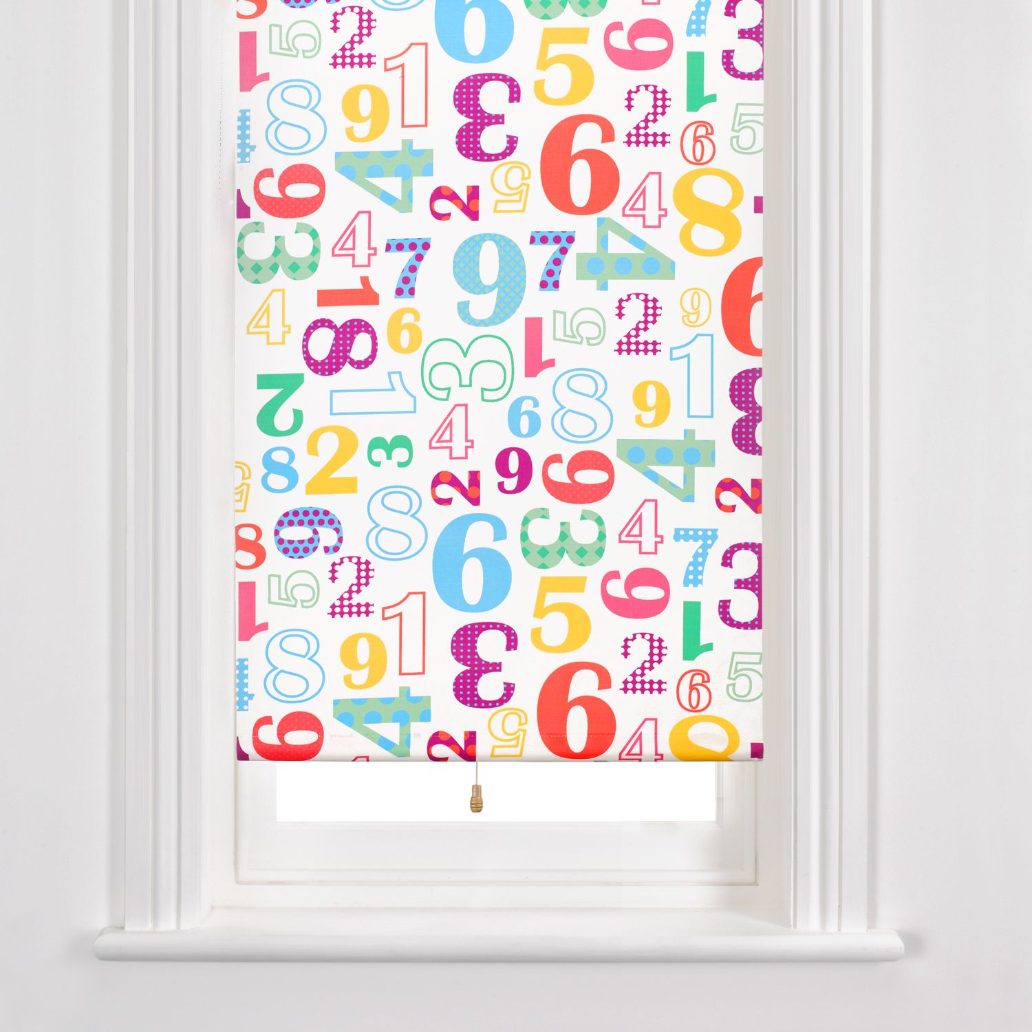 Numbers Roller Blinds, Multicoloured
