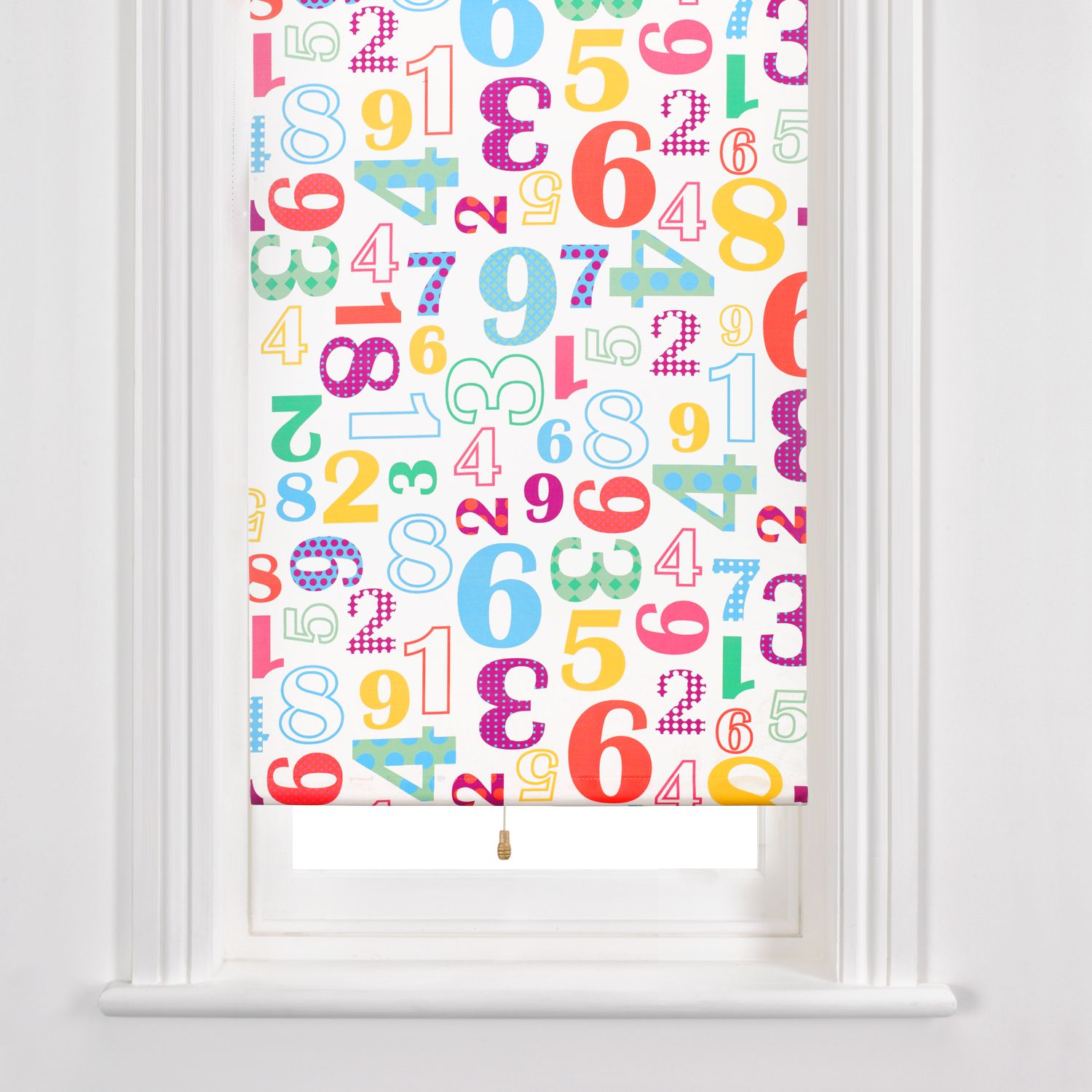 Numbers Roller Blinds, Multicoloured