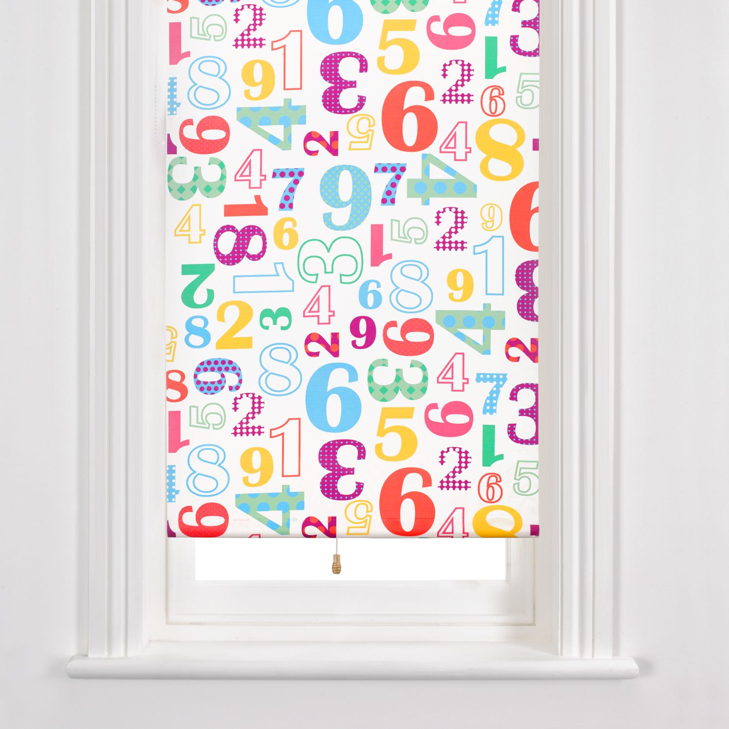 John Lewis Numbers Roller Blinds, Multicoloured