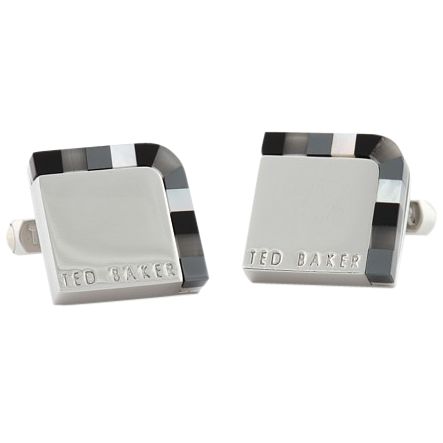 Ted Baker Mauritz Shell Detail Cufflinks, Grey
