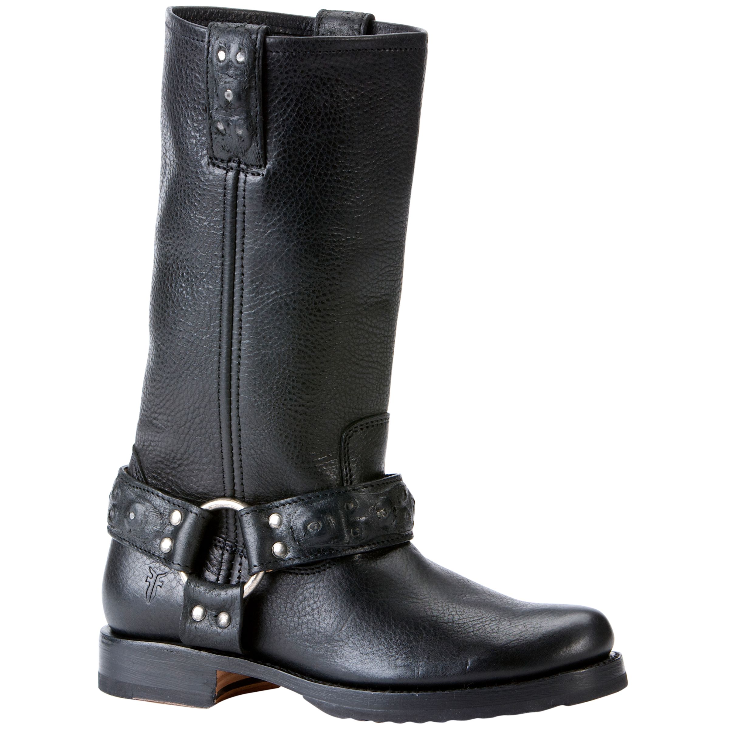 Frye Veronicka Harness Half Length Boots, Black at John Lewis