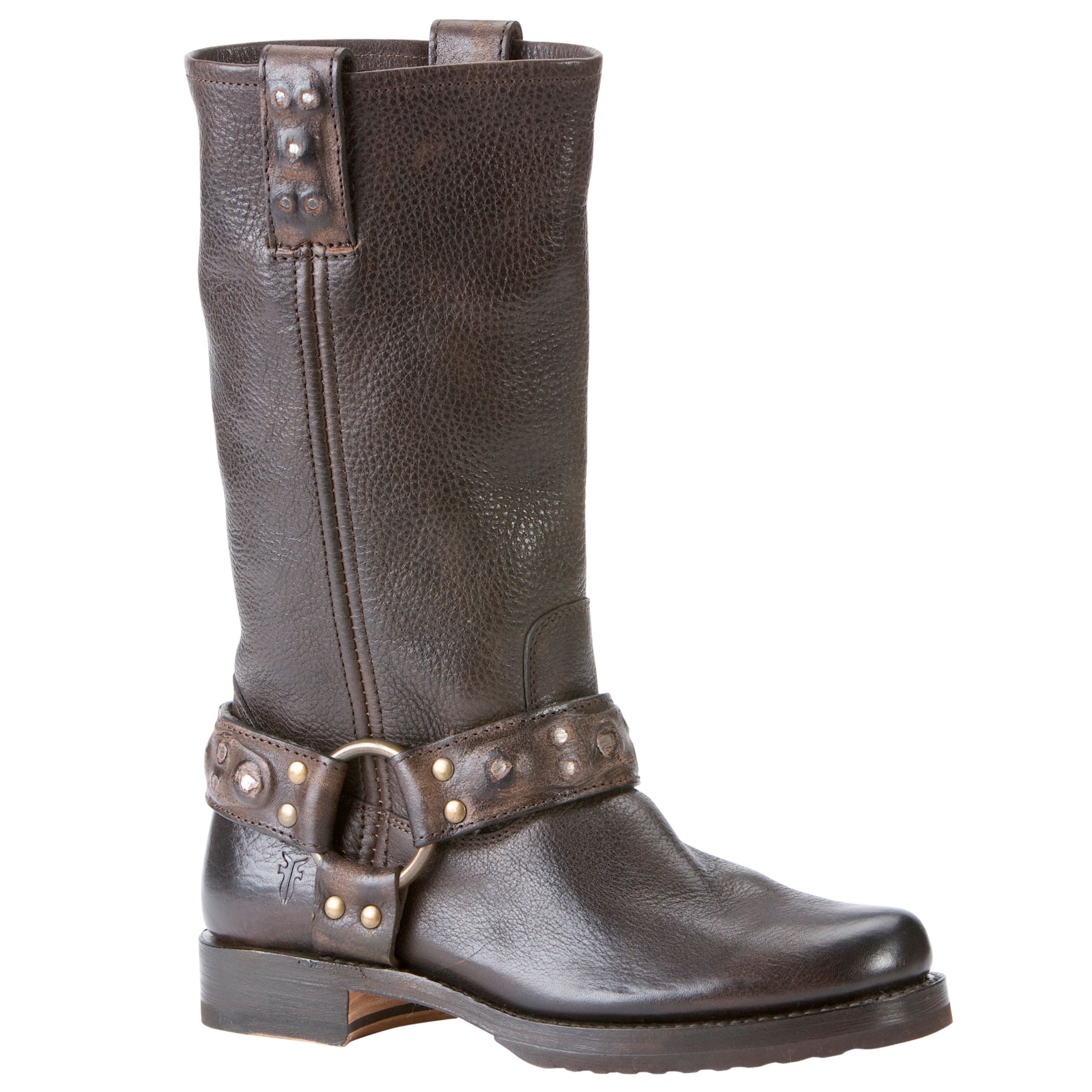 Frye Veronicka Harness Half Length Boots, Brown at John Lewis
