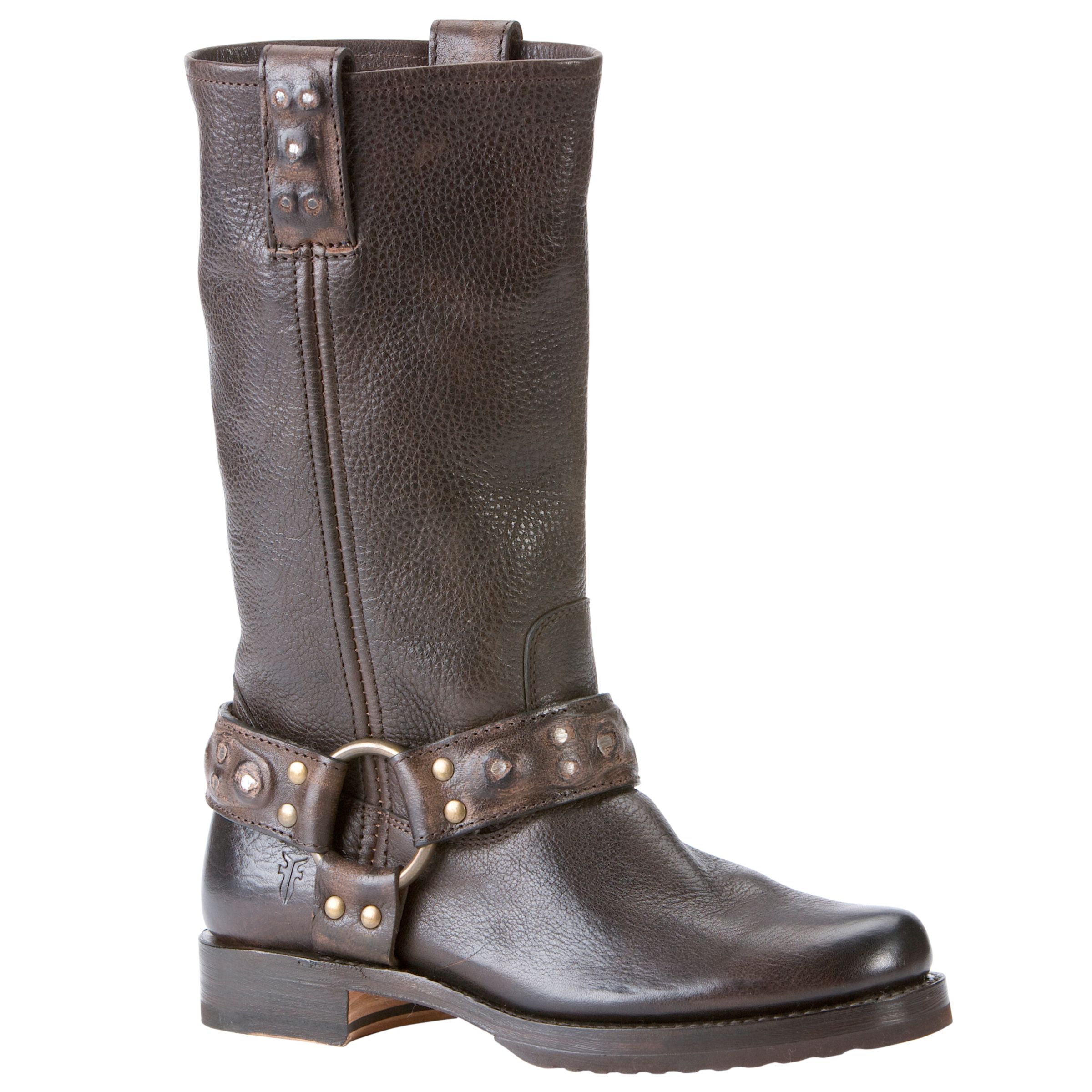 Frye Veronicka Harness Half Length Boots, Brown at John Lewis