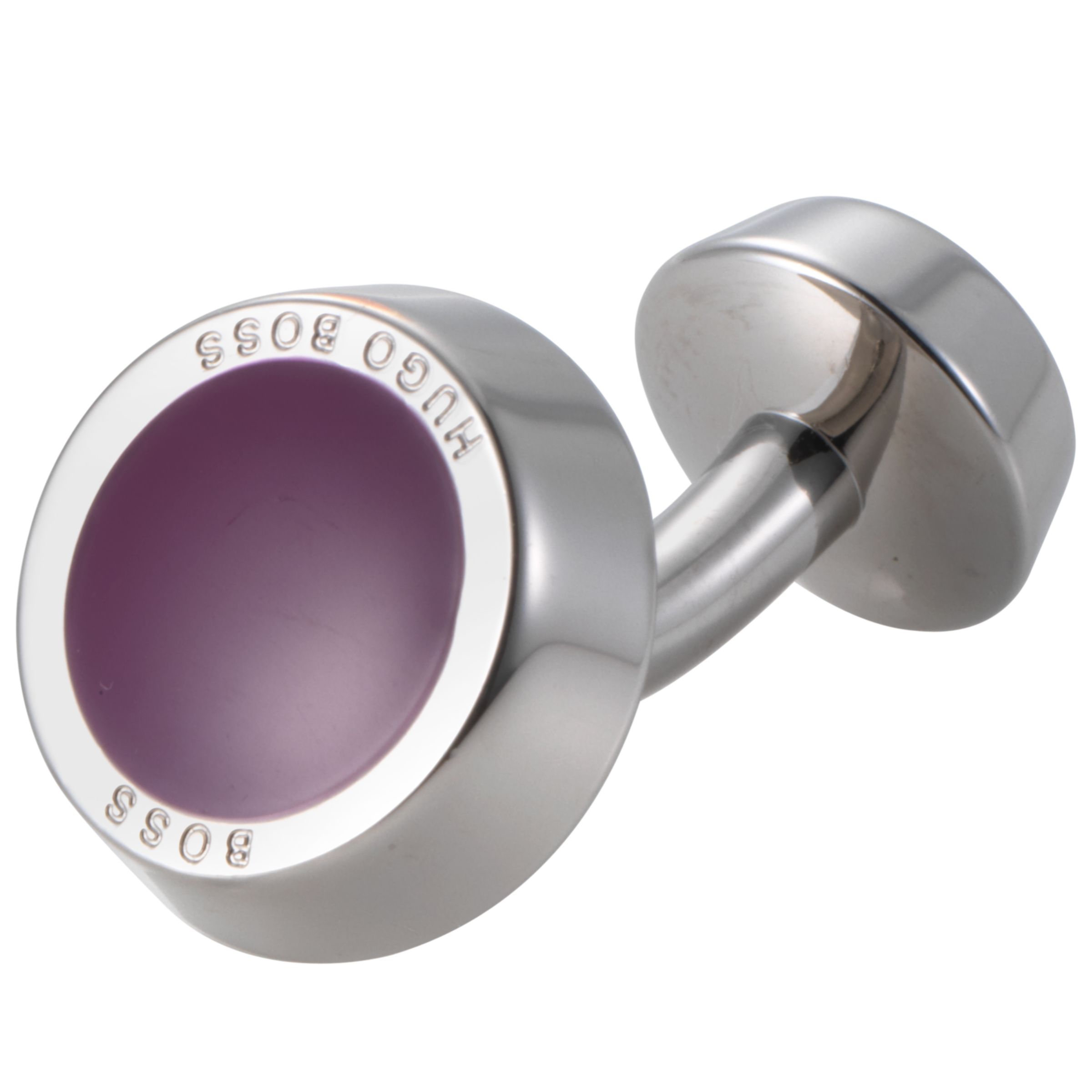 Hugo Boss Simony Round Enamel Cufflinks, Pink