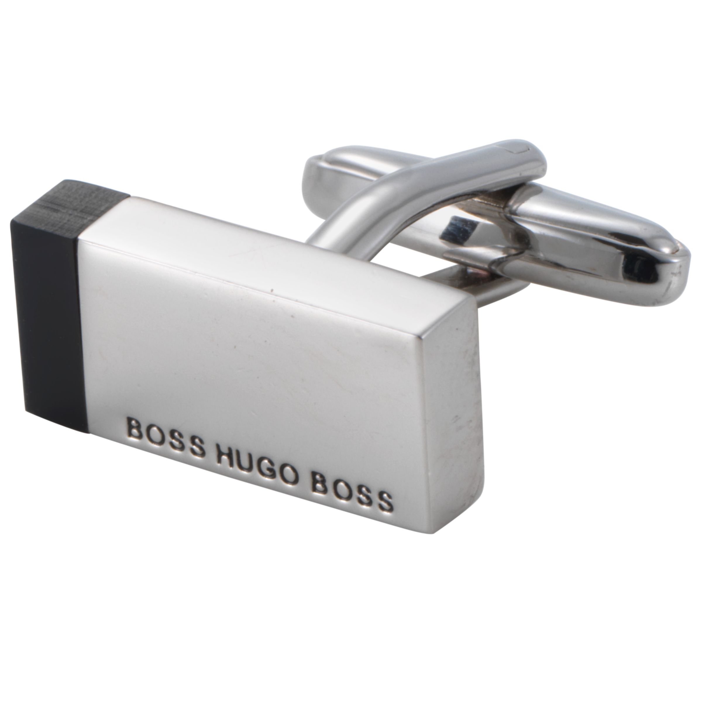 Hugo Boss Chunky Rectangular Cufflinks, Black