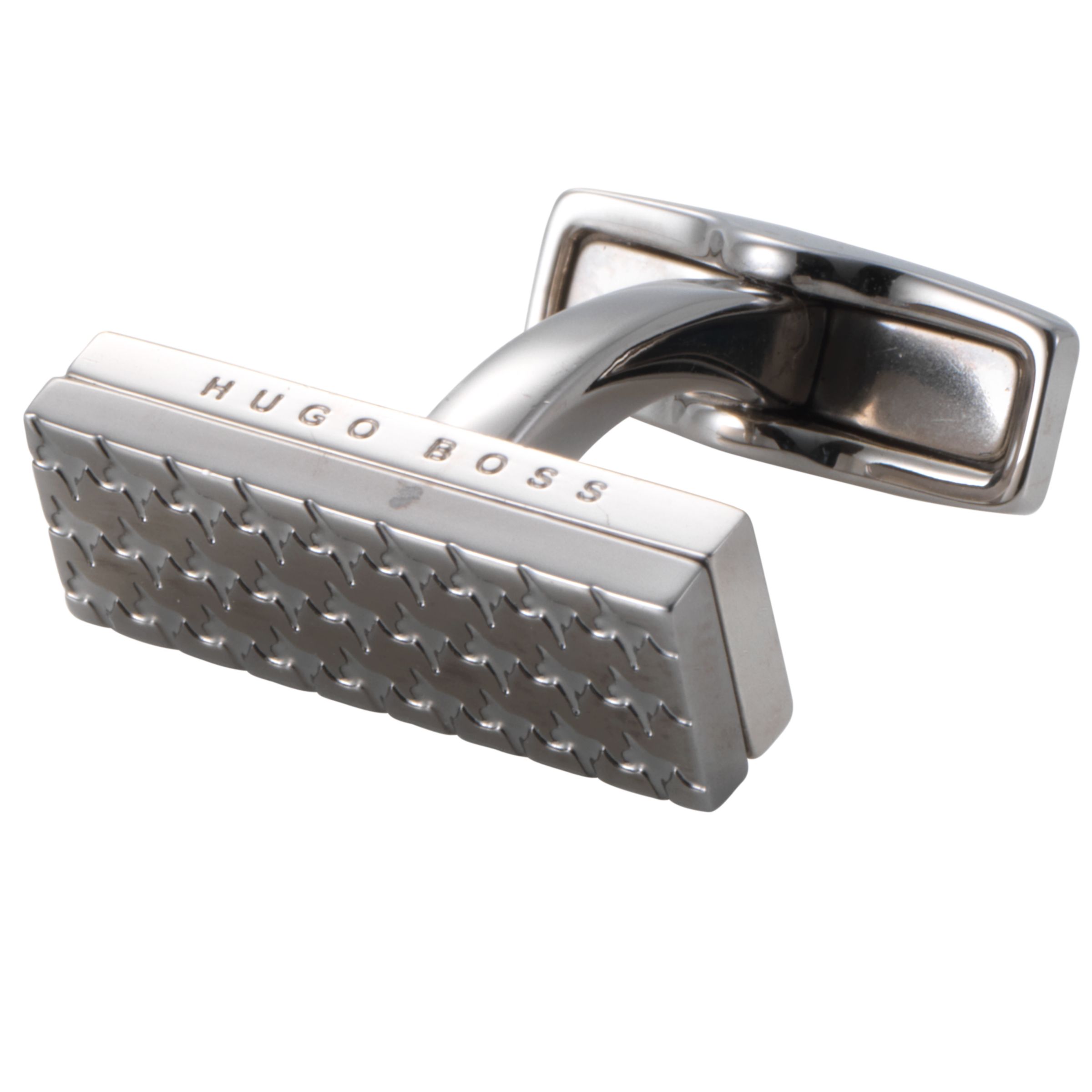 Hugo Boss Textured Rectangular Cufflinks, Dark