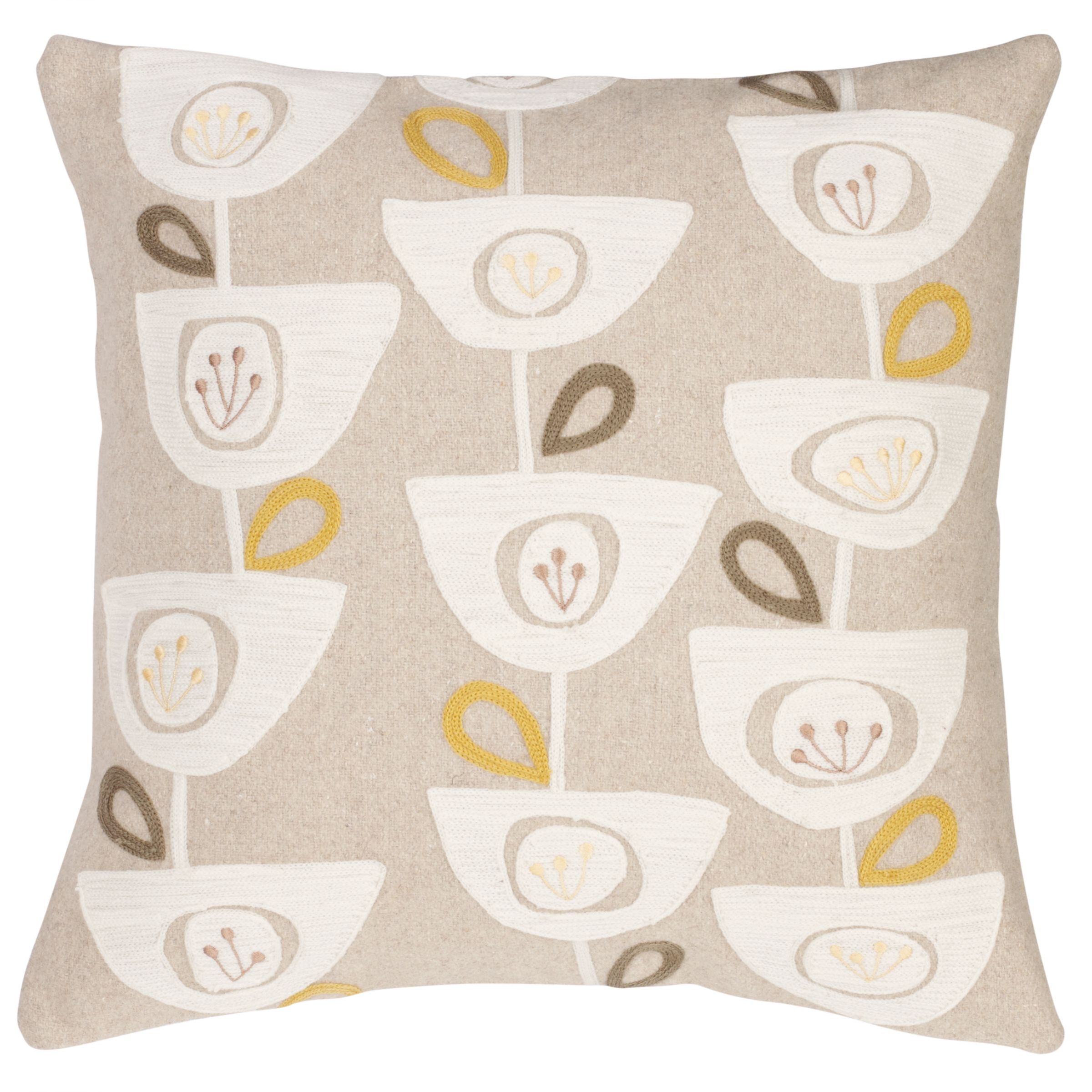 John Lewis Seed Heads Cushion, Putty
