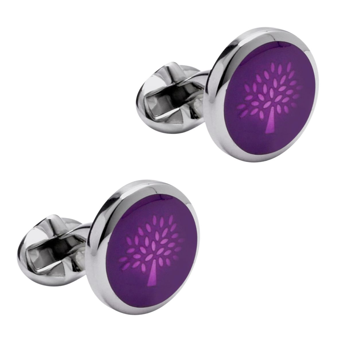 Transparent Tree Cufflinks, Plum