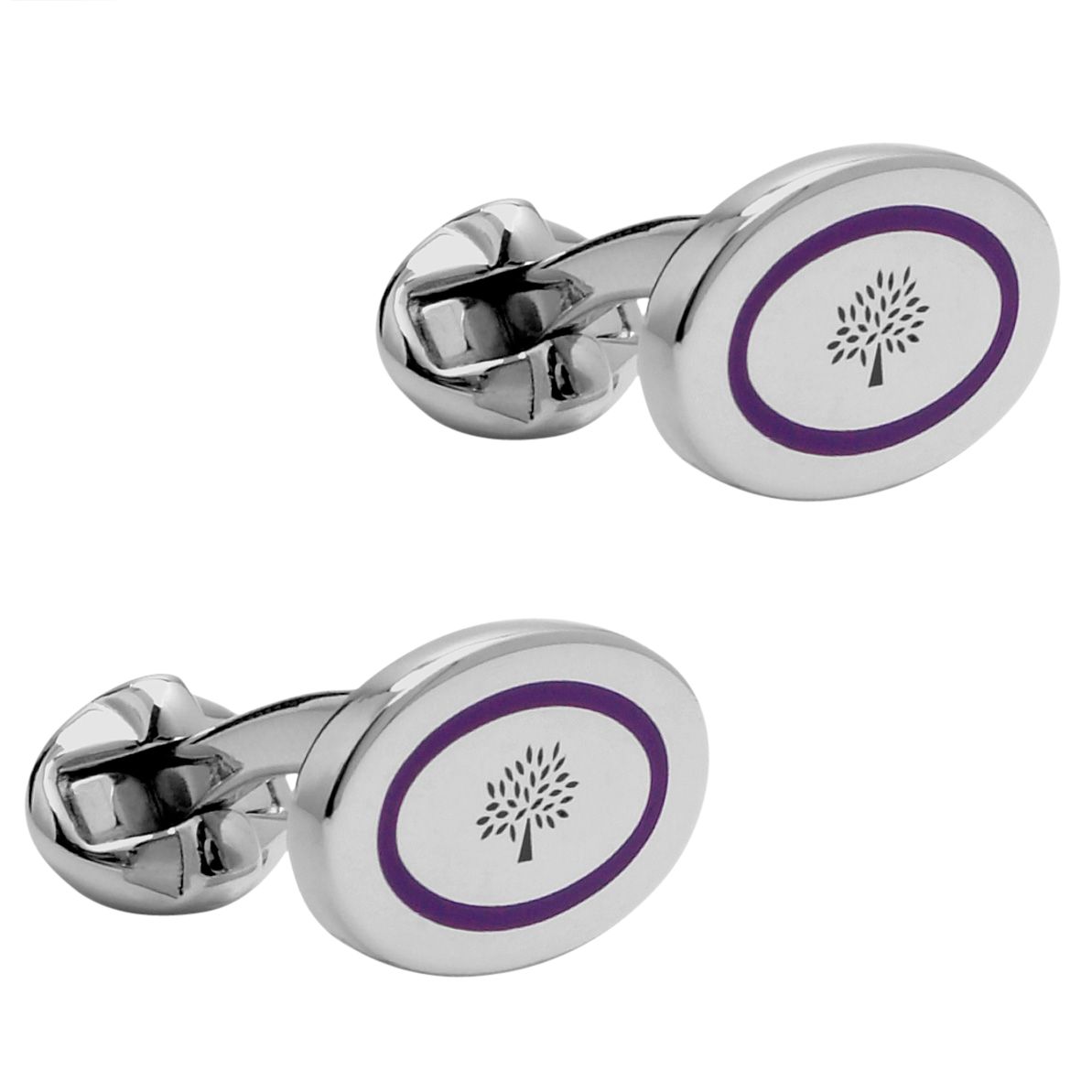 Logo Cufflinks, Plum