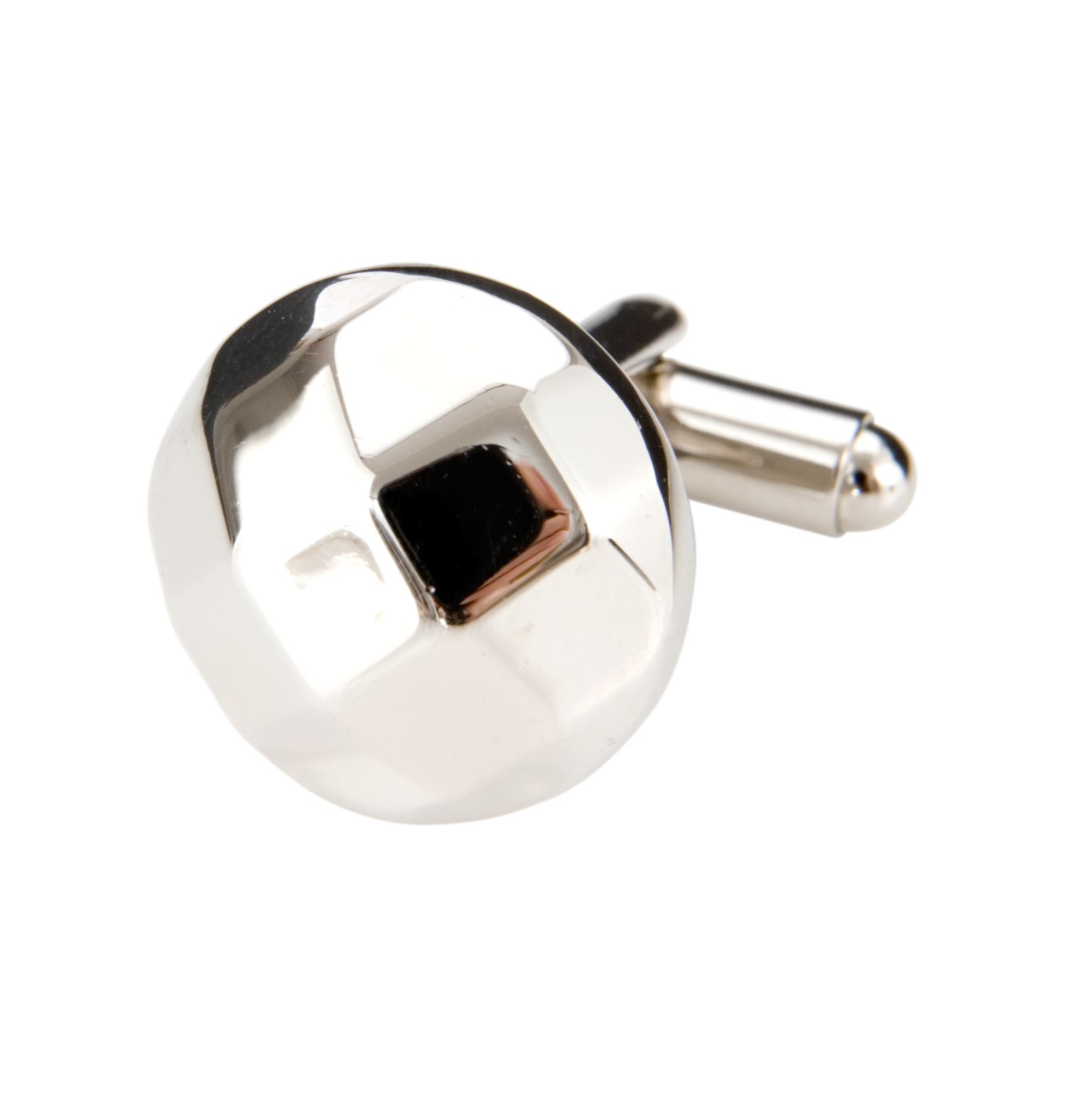 Chunky Facet Cufflinks, Silver