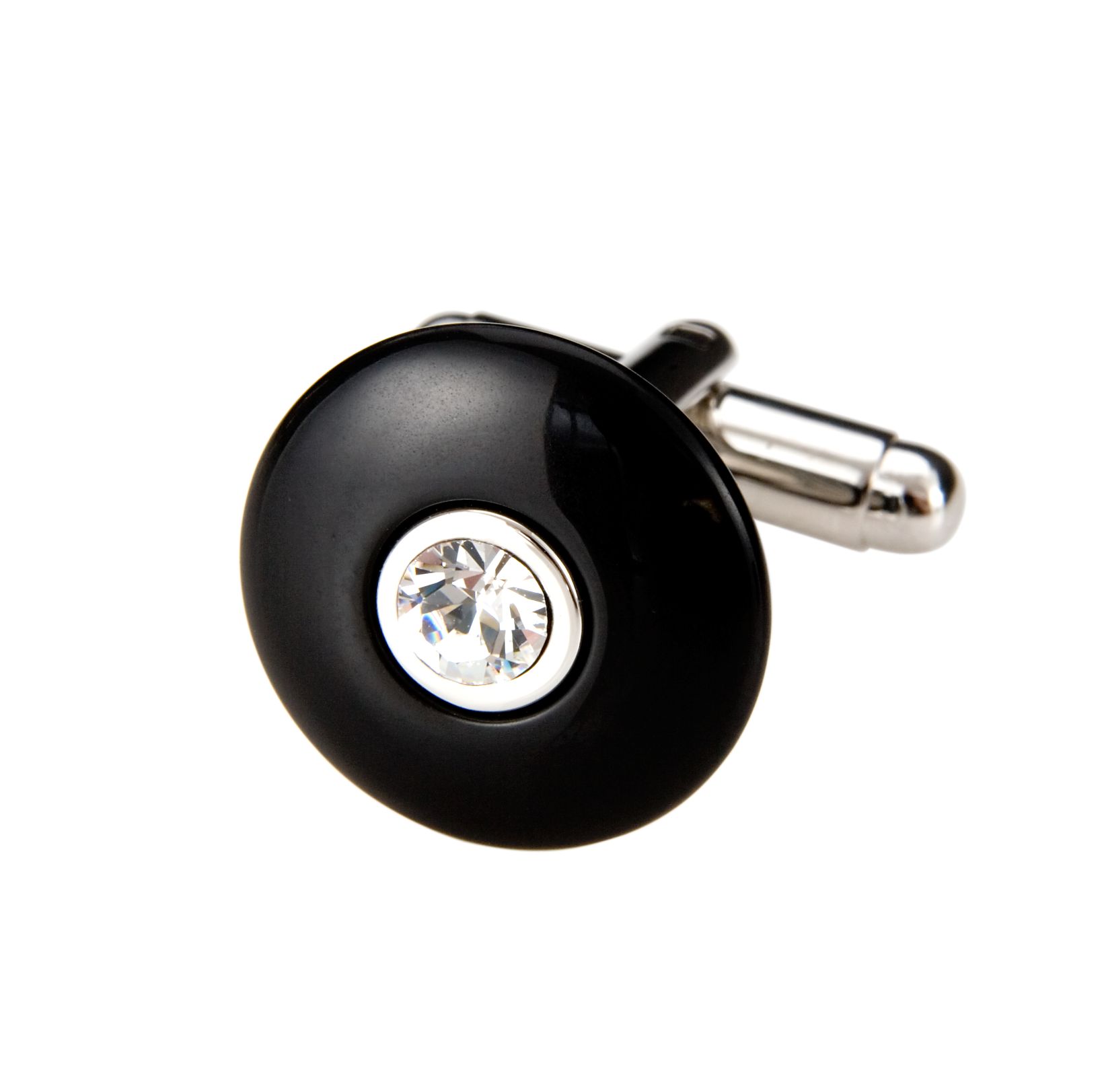 Simon Carter Discus Cufflinks, Black