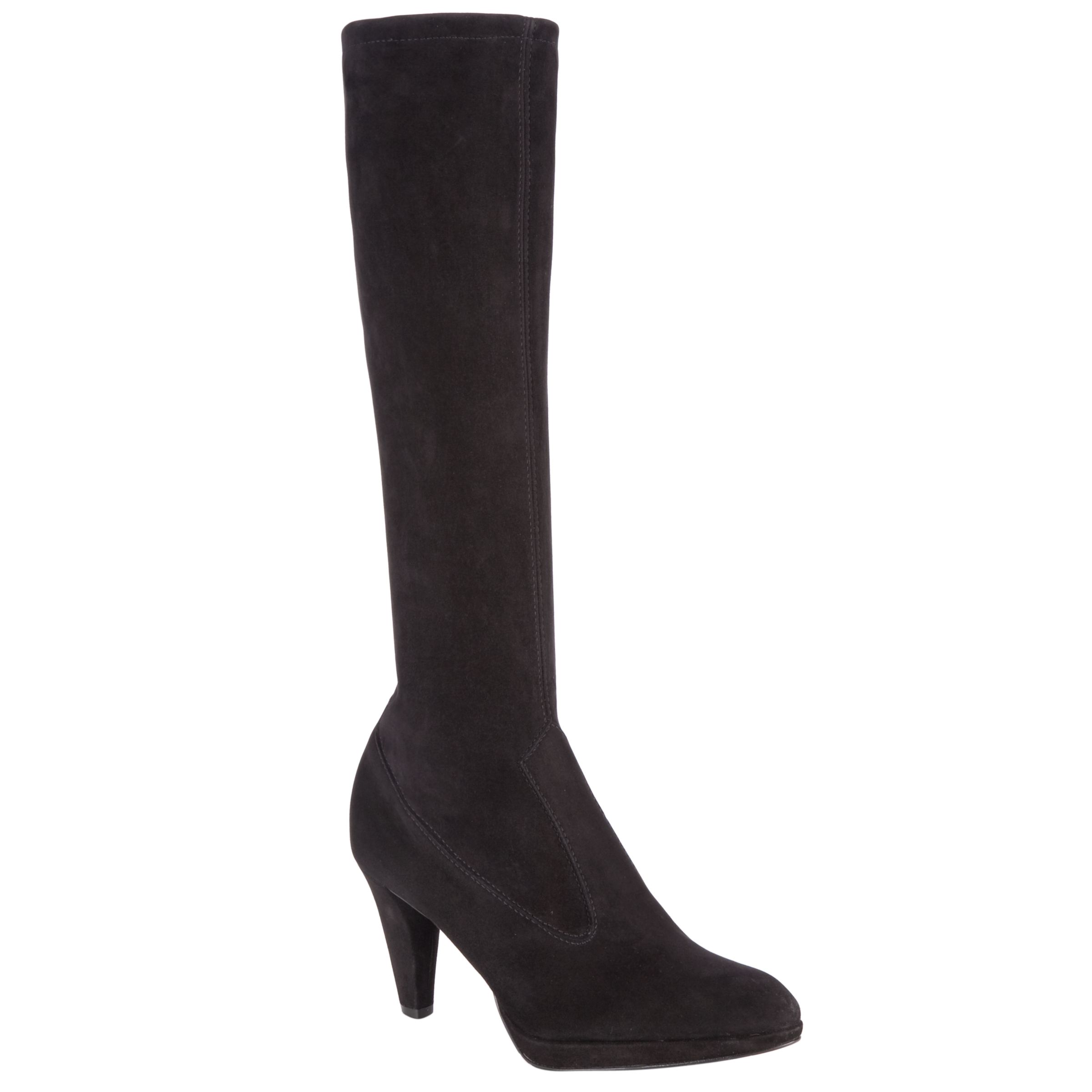 Peter Kaiser Kano Stretch Platform Knee High Boots, Black at John Lewis