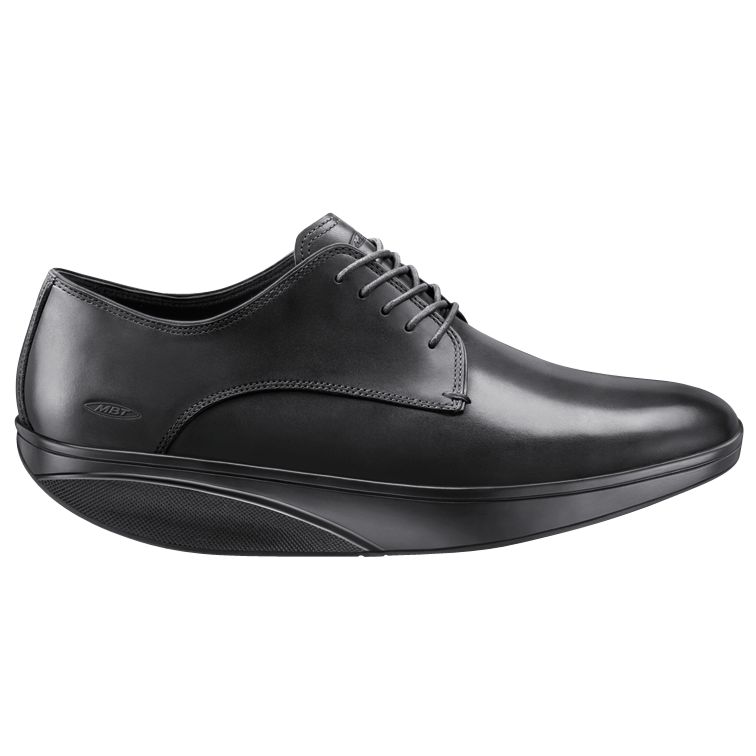 MBT Kabisa Men's Leather Shoes, Black, Black at JohnLewis