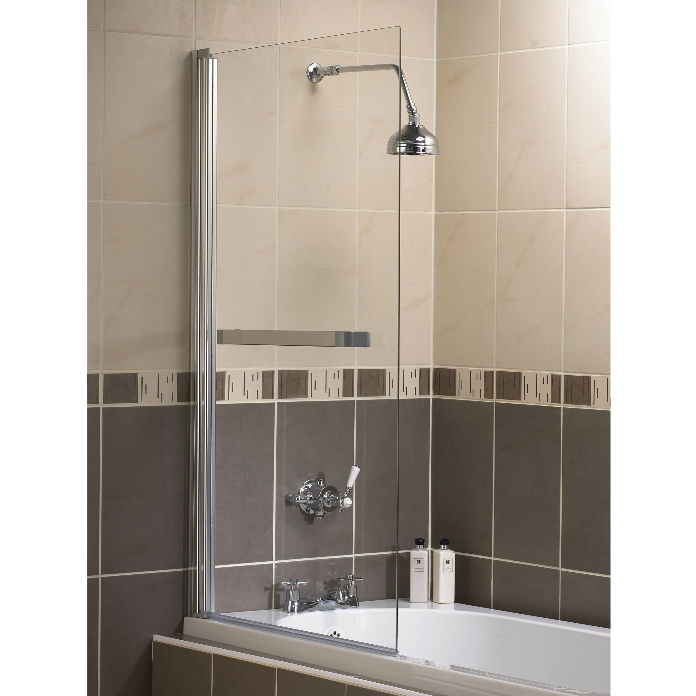 Aquarius Shower Screen with Towel Rail