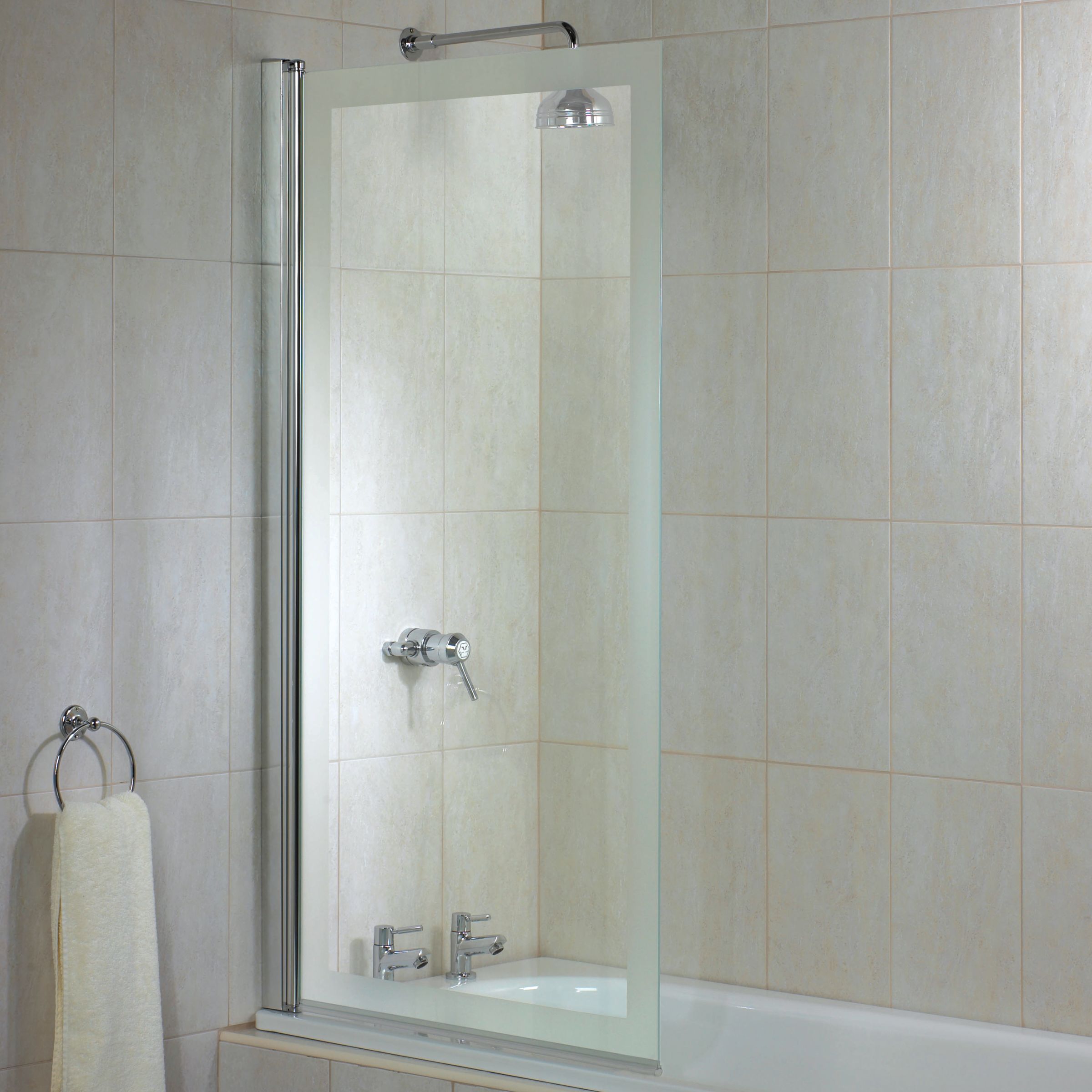 John Lewis Elite Half Frame Square Shower Screen