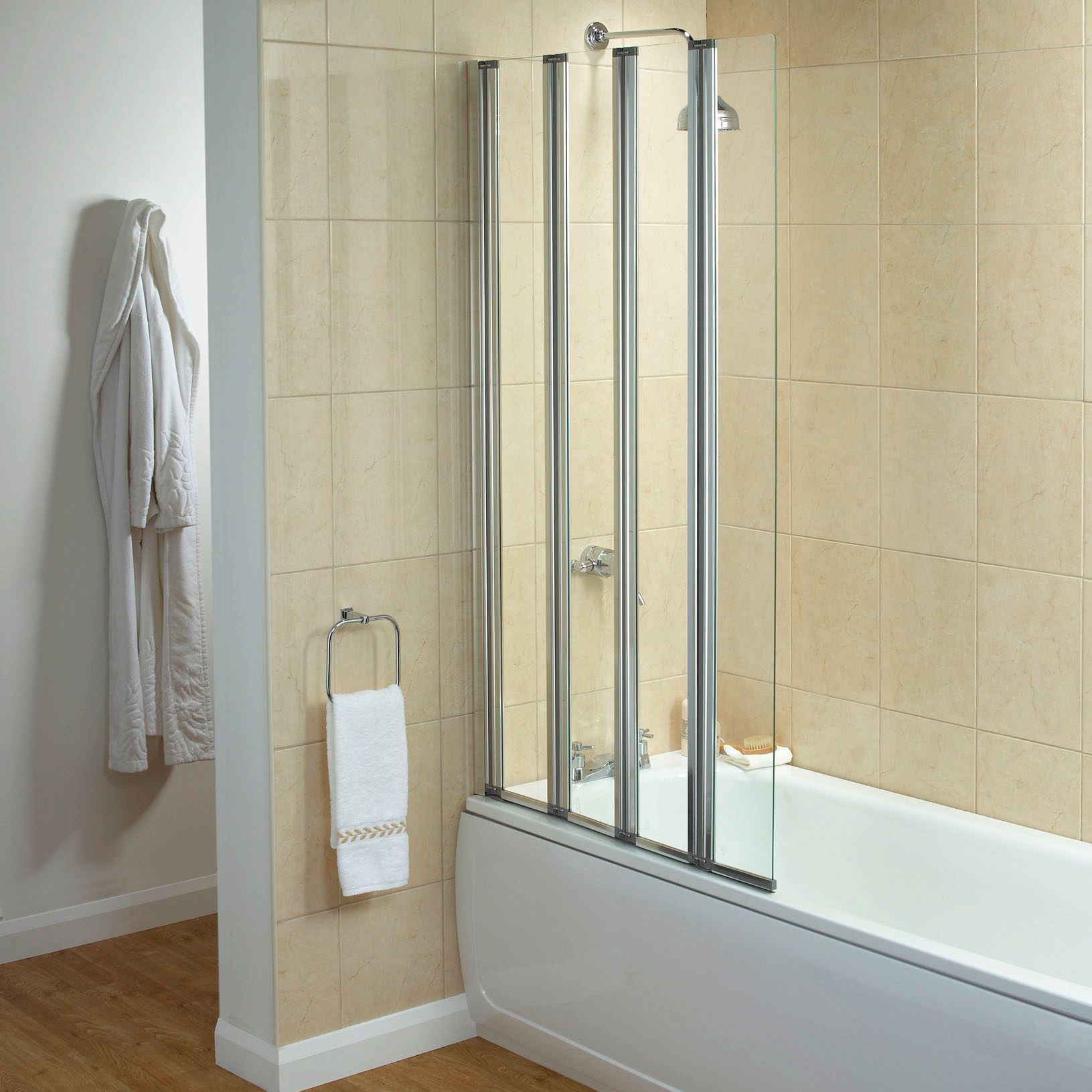 Elite Semi Frameless 4 Fold Shower Screen at John Lewis