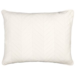 John Lewis Arrow Pleat Cushion, 30 x 40cm, Ecru