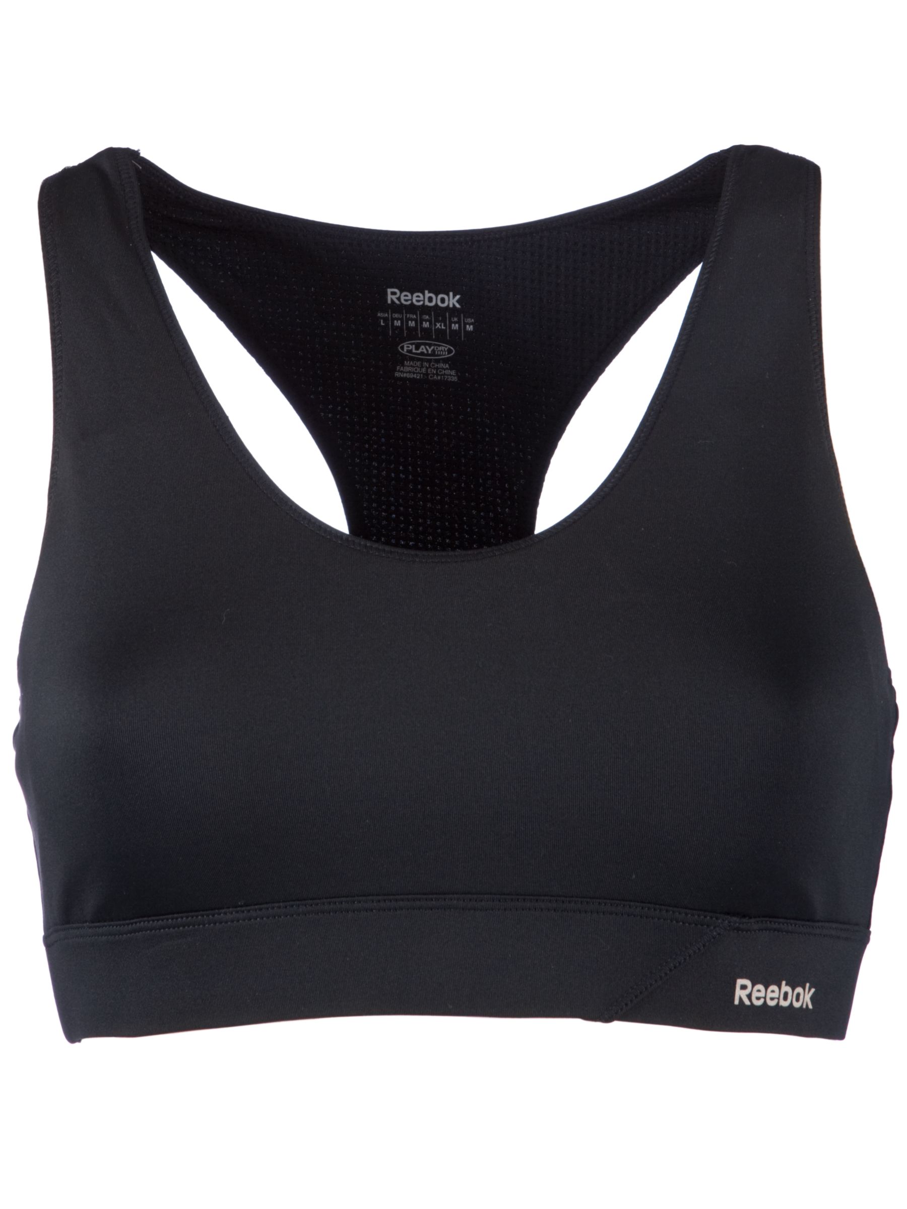 Reebok Play Dry Bra Top, Black