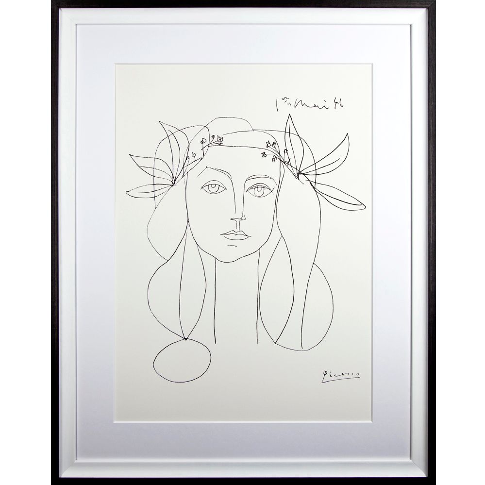 Picasso 'Head, 1946' Framed Print, 94 x 74cm at John Lewis