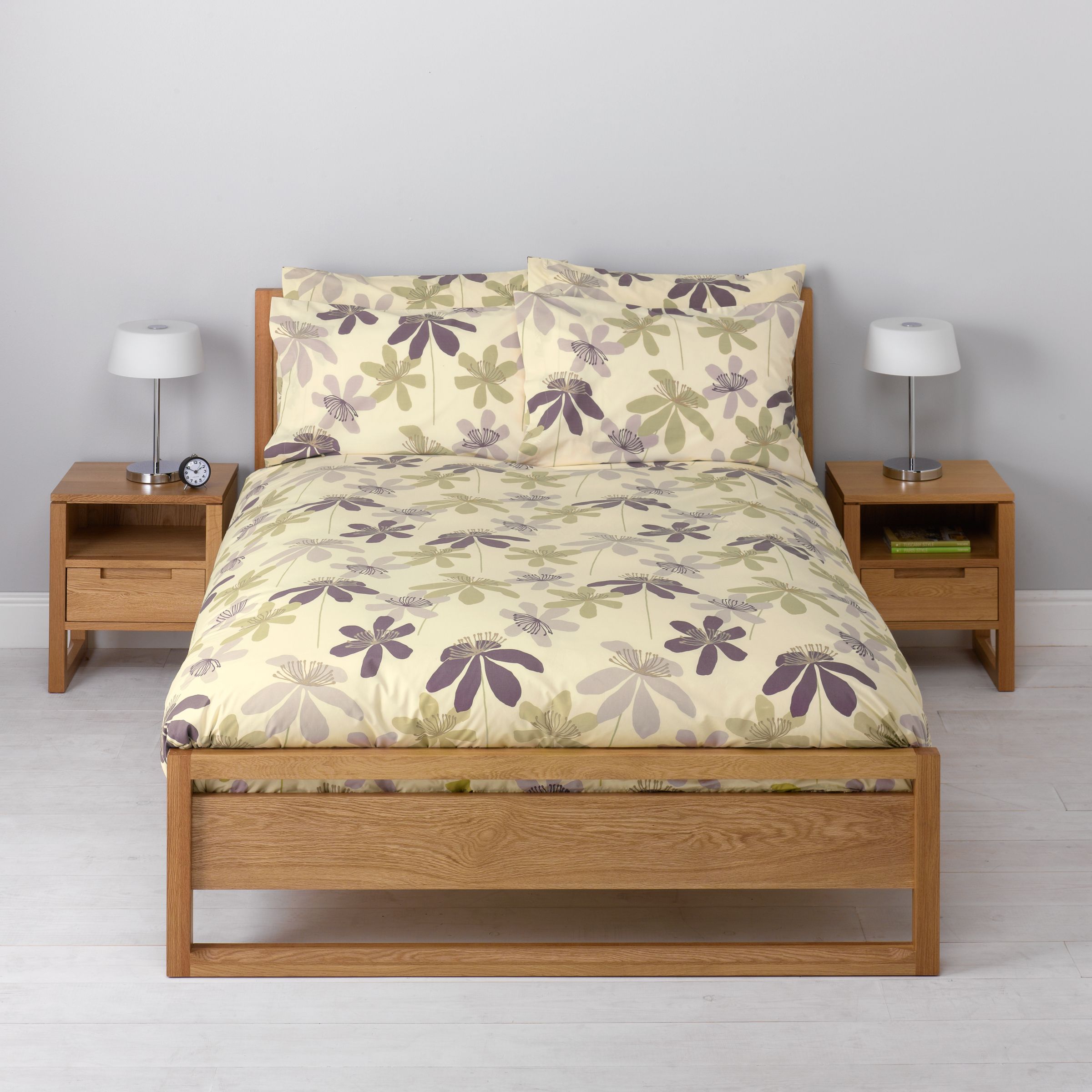 John Lewis Passion Flower Duvet Covers, Pearl