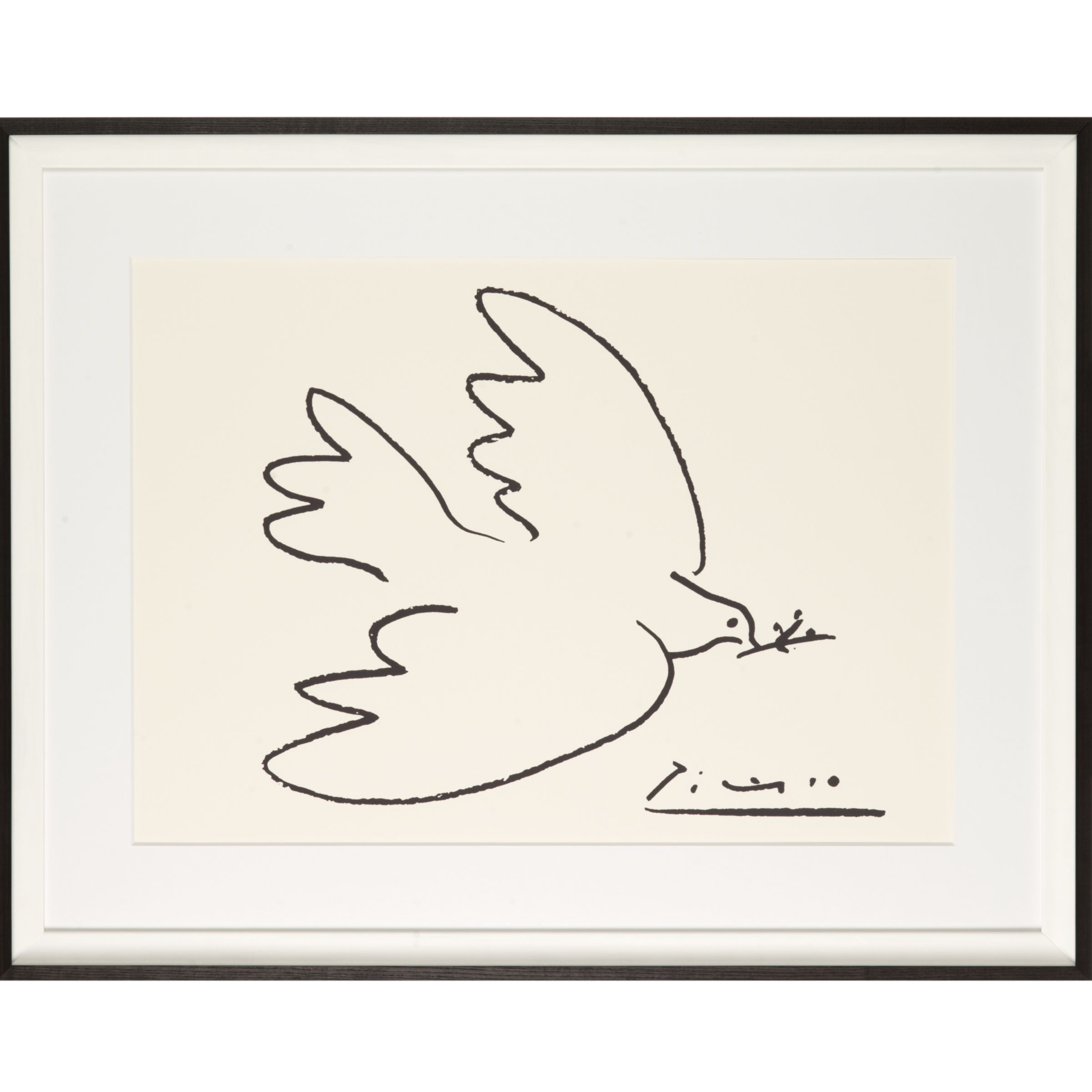 Picasso 'Dove of Peace' Framed Print, 74 x 94cm at John Lewis