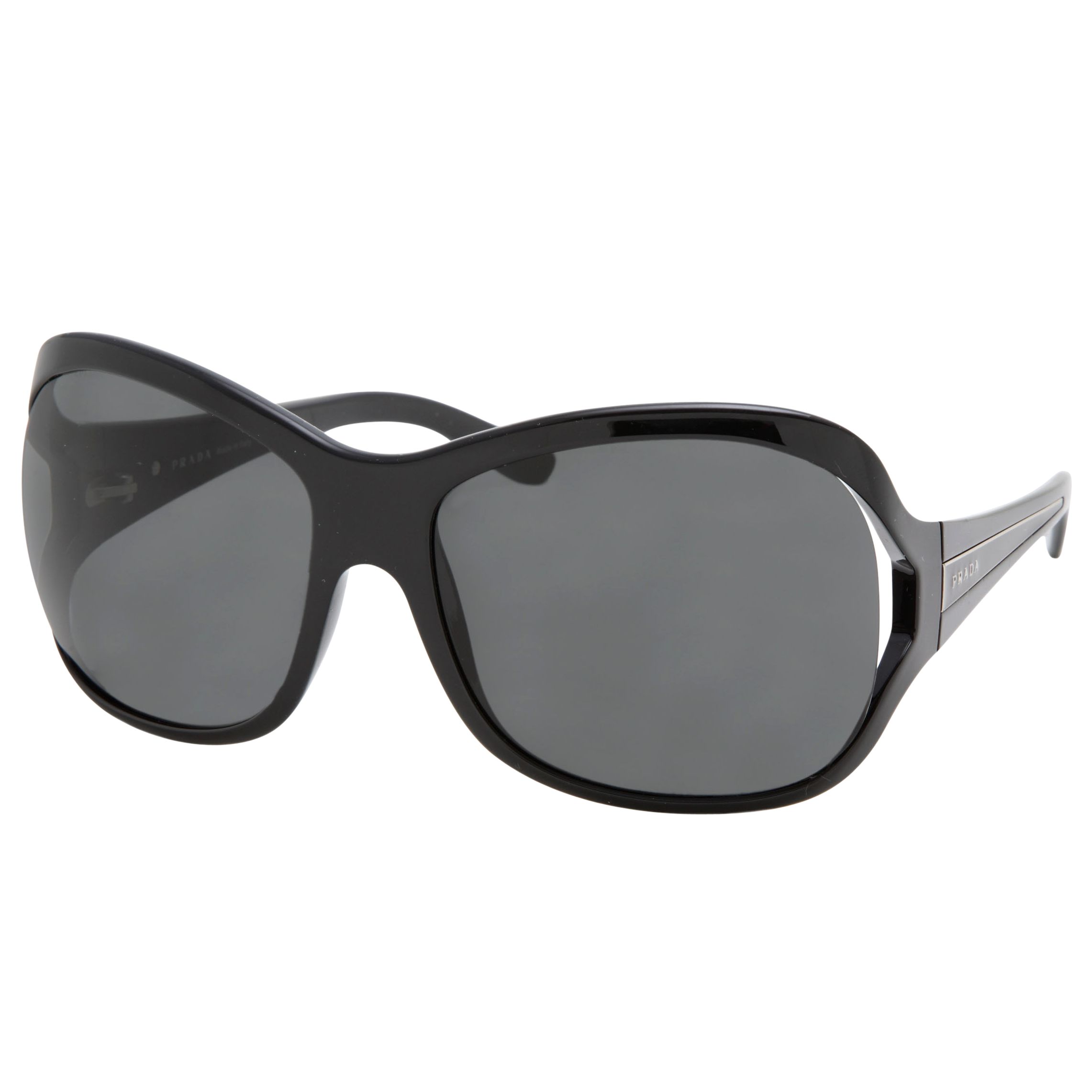 Prada Women's Large Cut-Out Lens Sunglasses, Tortoiseshell at John Lewis