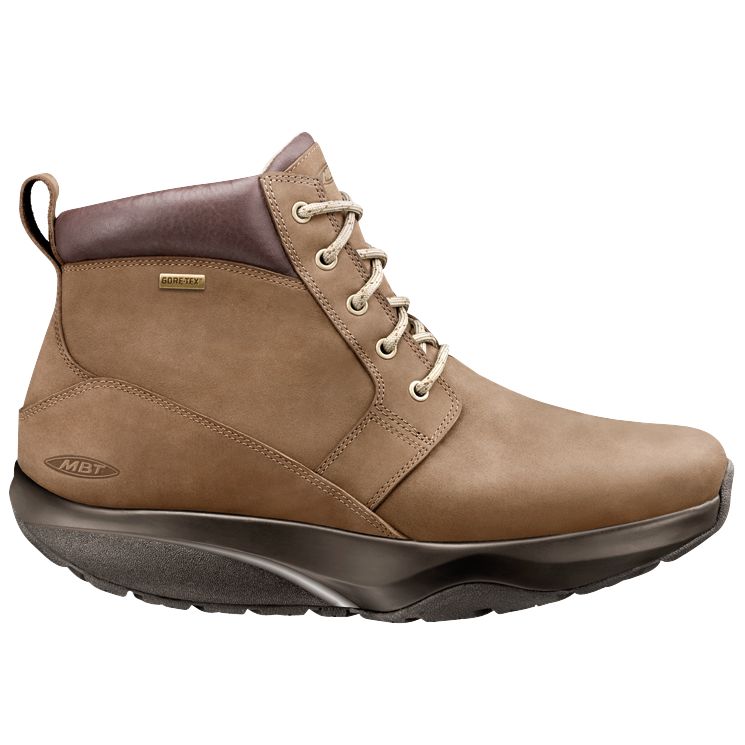 MBT Rafiki GTX Men's Nubuck Leather Boots, Otter at John Lewis