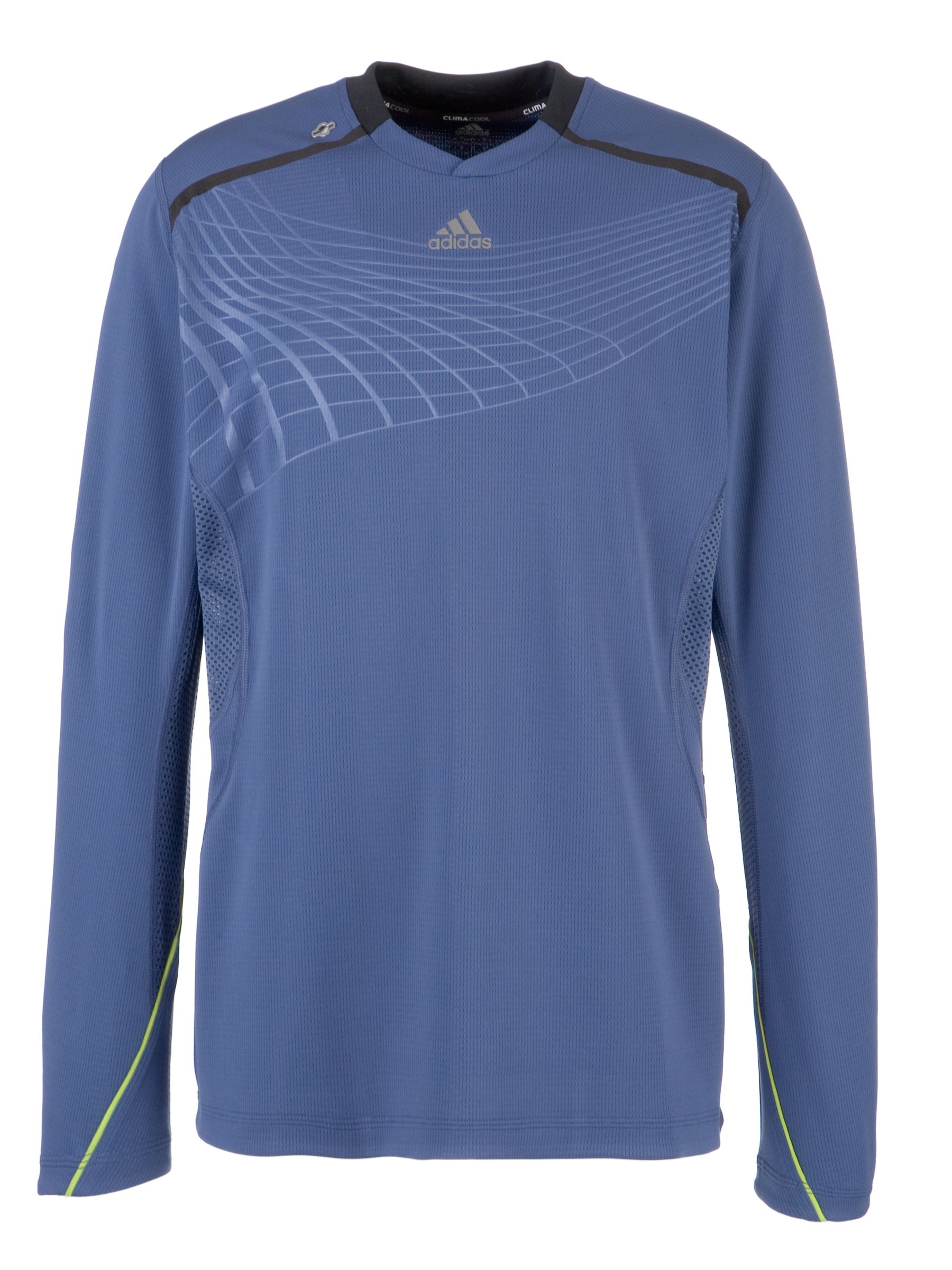 Adidas Adistar Long Sleeve T-Shirt, Navy/Green