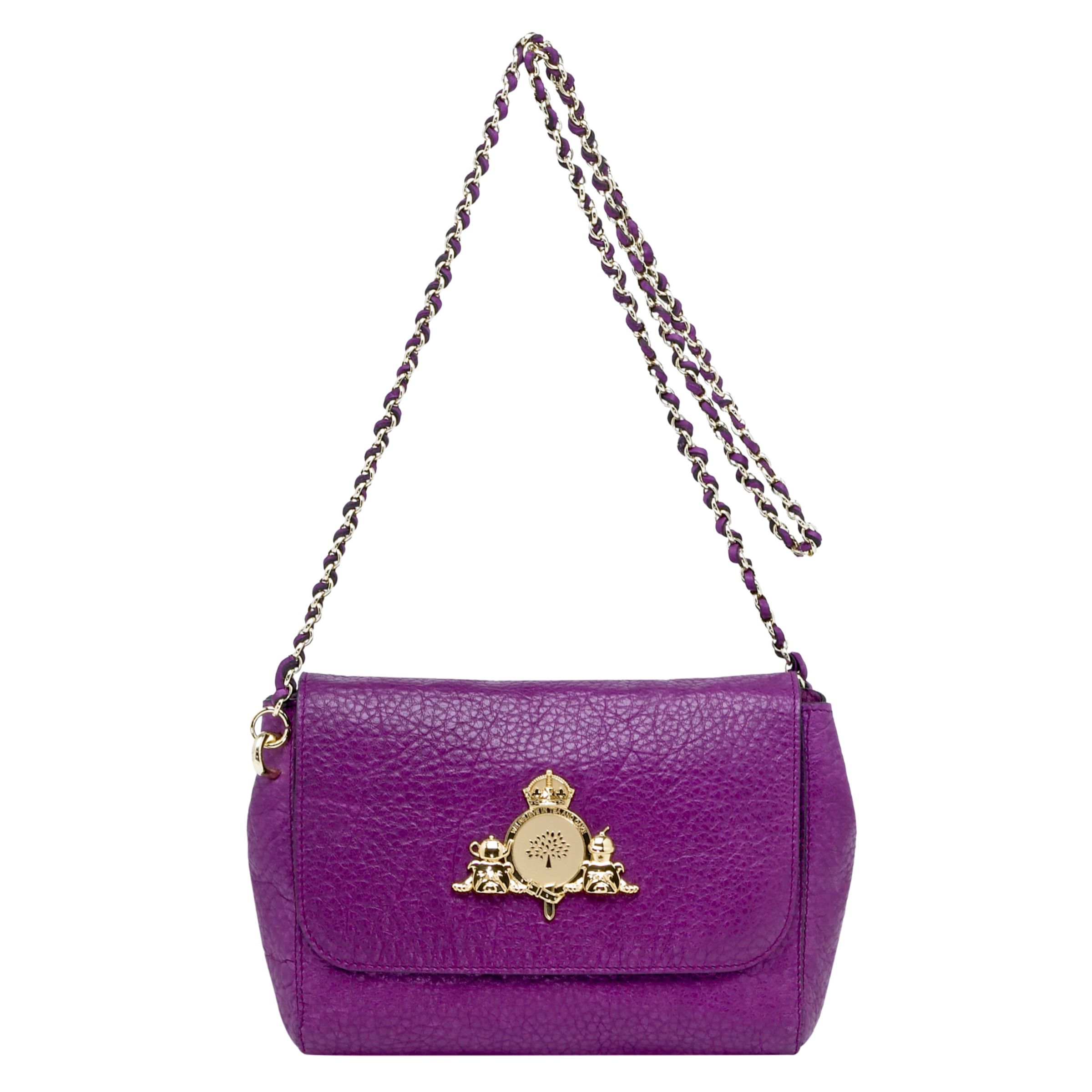 Mulberry Margaret Mini Clutch Handbag, Plum at John Lewis